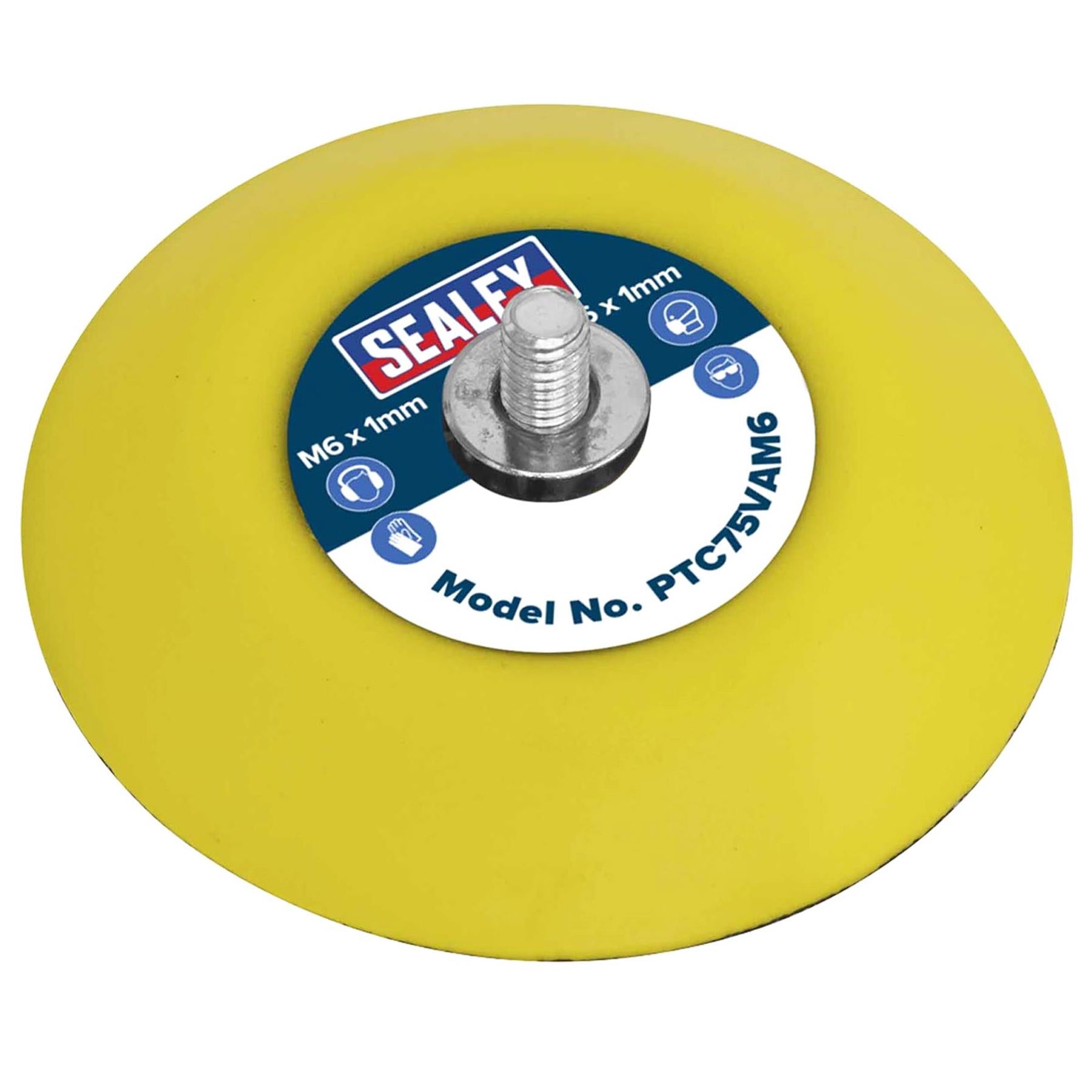 Sealey Hook-and-Loop Backing Pad 71mm M6 x 1mm
