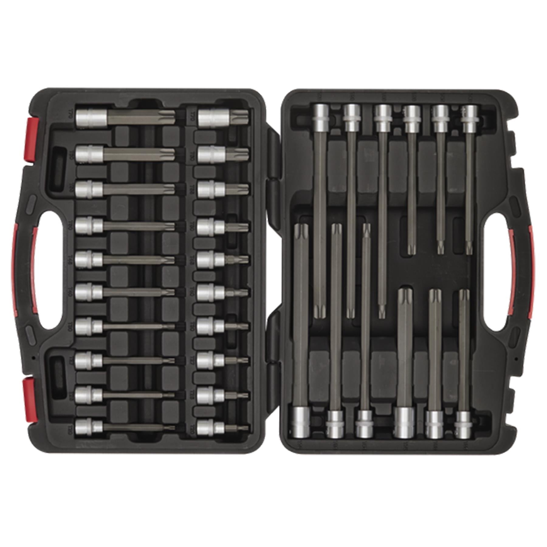Sealey TRX-Star* Socket Bit Set 32pc 3/8"Sq Drive - Platinum Series