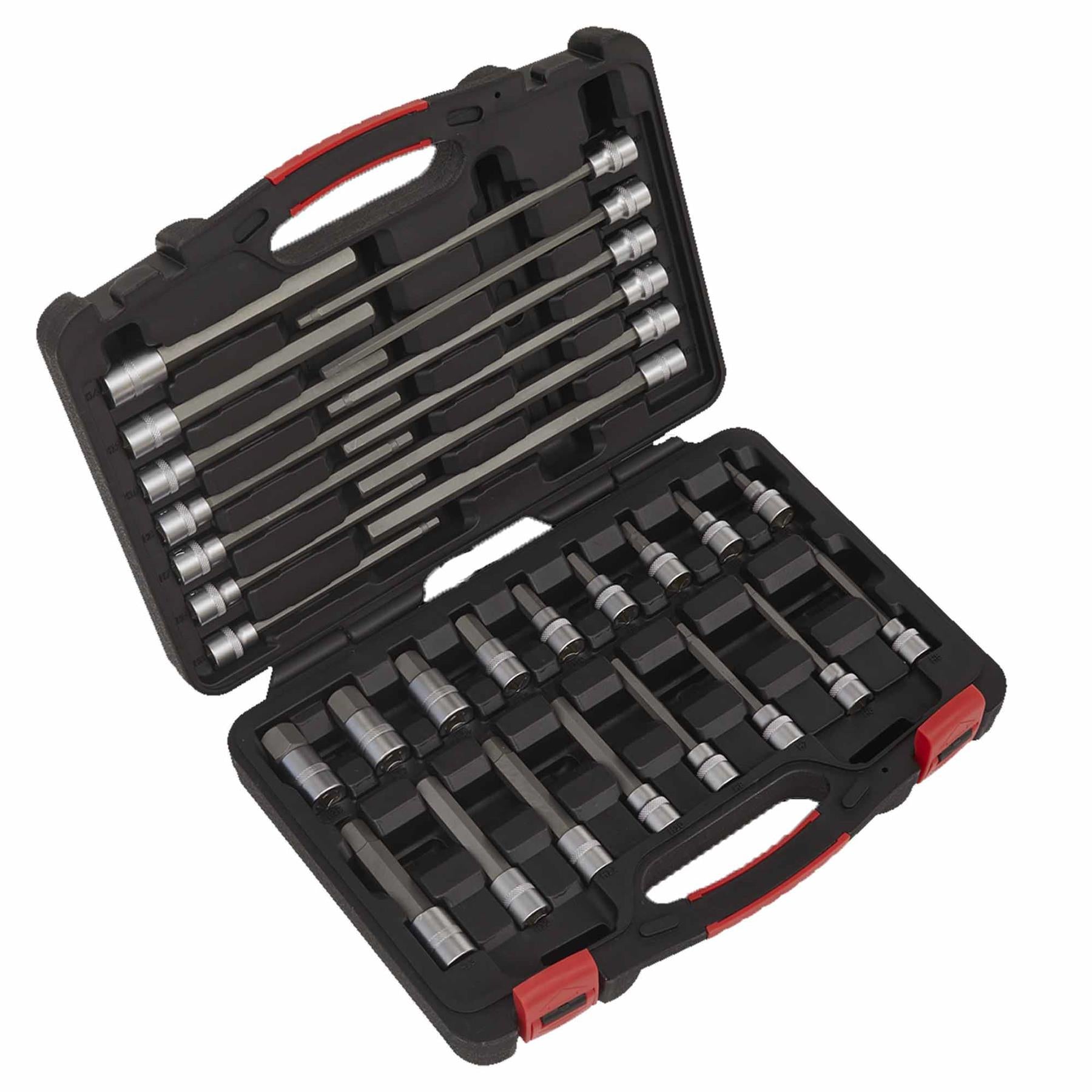 Sealey Spline Socket Bit Set 26pc 3/8"Sq Drive - Platinum Series
