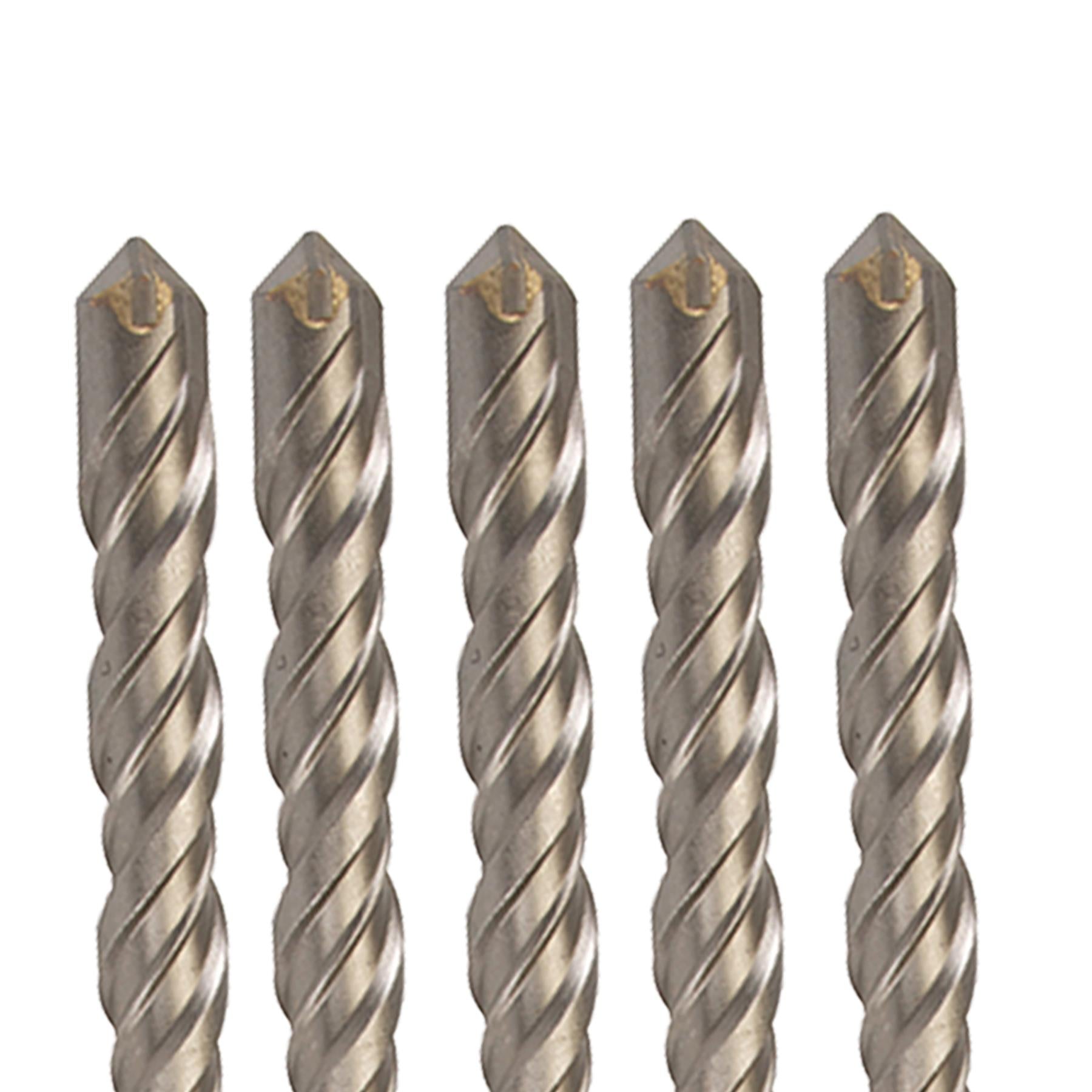 5 x SDS+ PLUS MASONRY DRILL BIT 25 x 460mm, TUNGSTEN CARBIDE TIP, FOR STONE CONCRETE BRICK