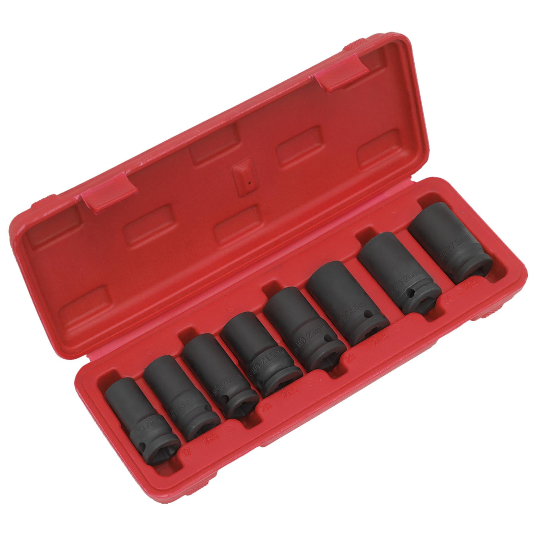 Sealey Locking Wheel Nut Removal Set 8pc 1/2"Sq Drive
