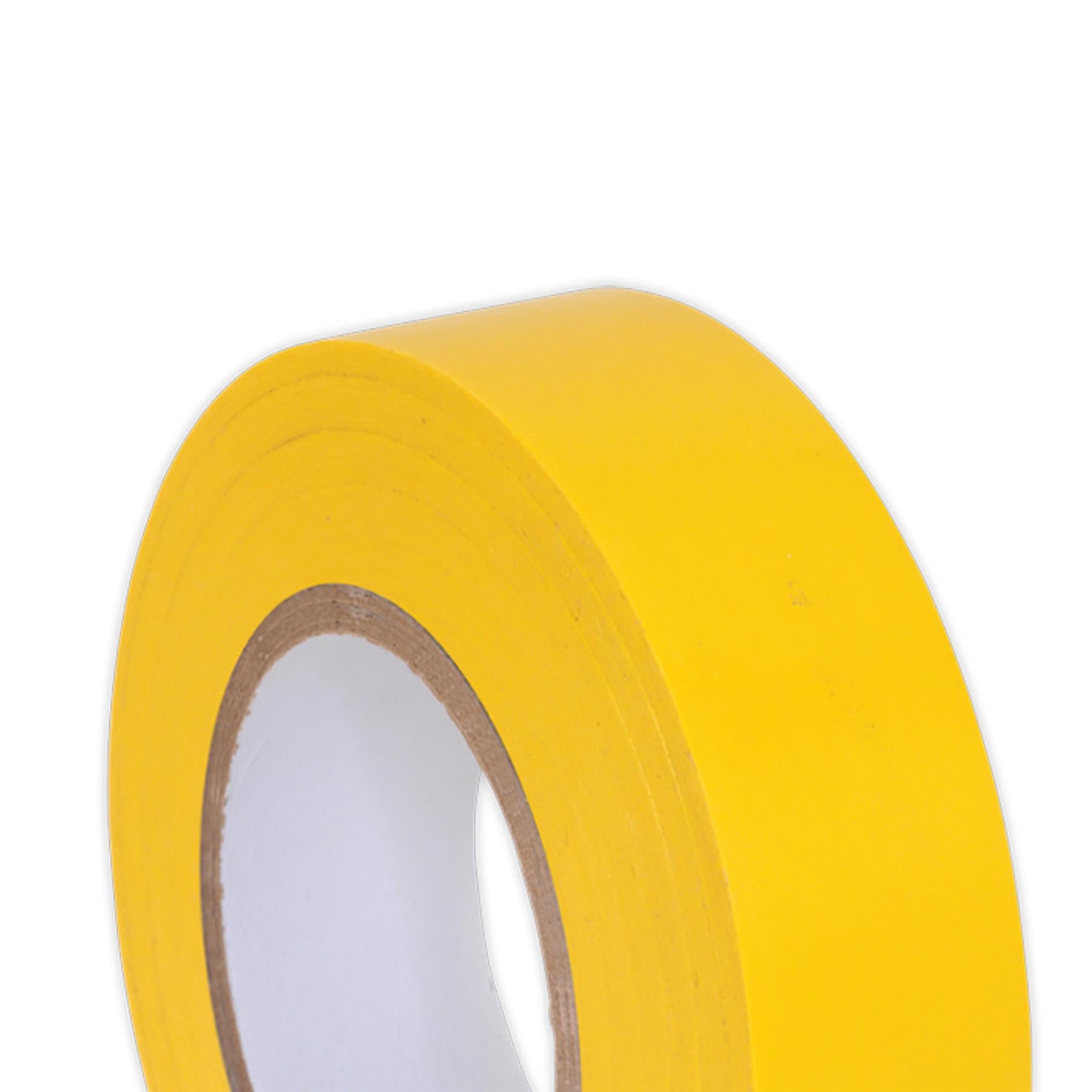 Sealey PVC Insulating Tape 19mm x 20m Yellow Pack of 10
