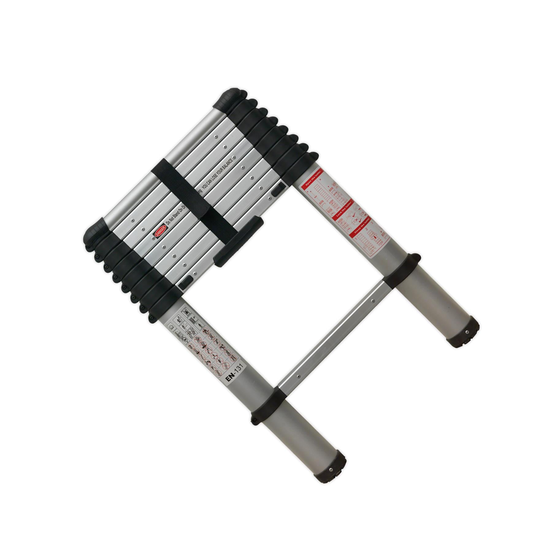 Sealey Aluminium Telescopic Ladder 9-Tread EN 131 Lightweight Use At Multiple Heights