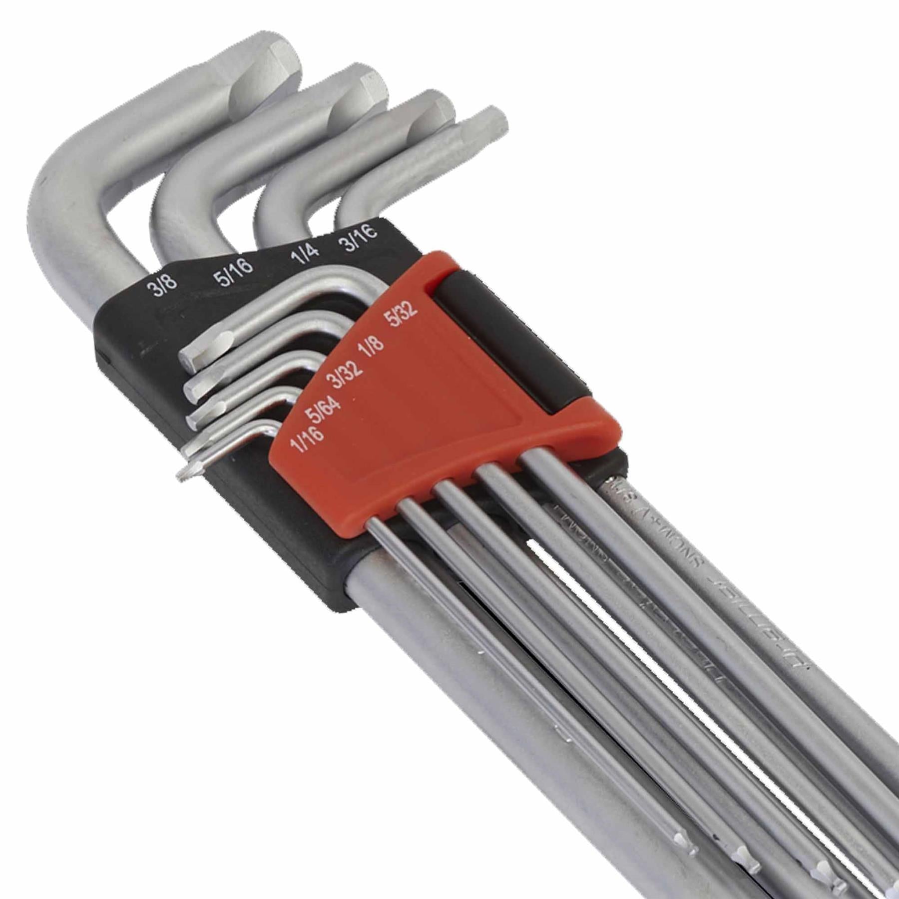 Sealey Ball-End Hex Key Set 9pc Lock-On Imperial