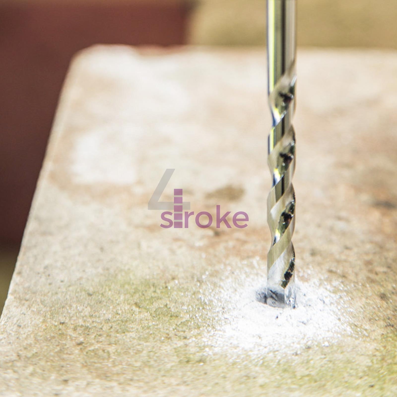 BlueSpot 5 Piece Masonry Drill Bit Set 4-10mm Brick Block Stone Tile Cracked Case