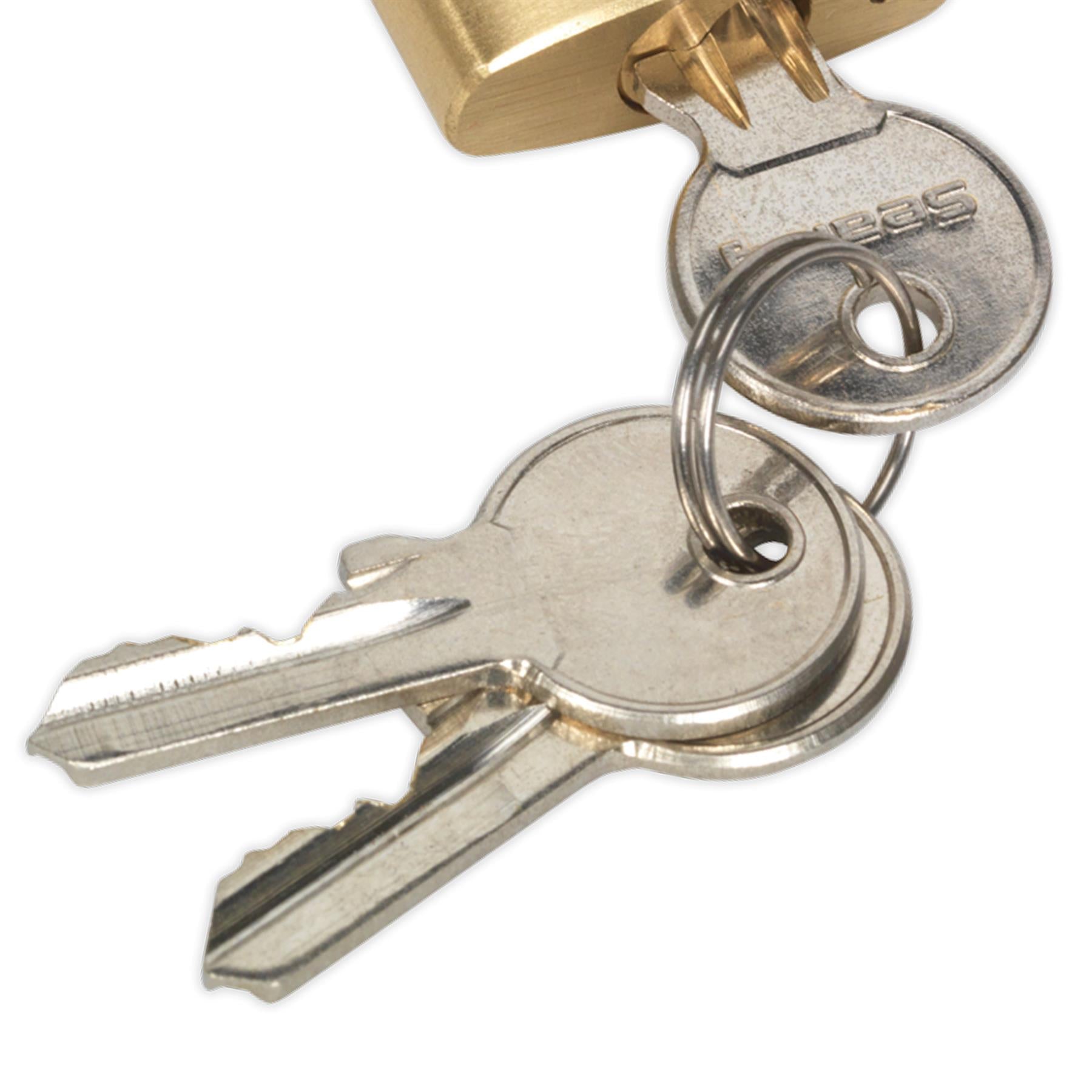 Sealey Brass Body Padlock 30mm Hardened steel