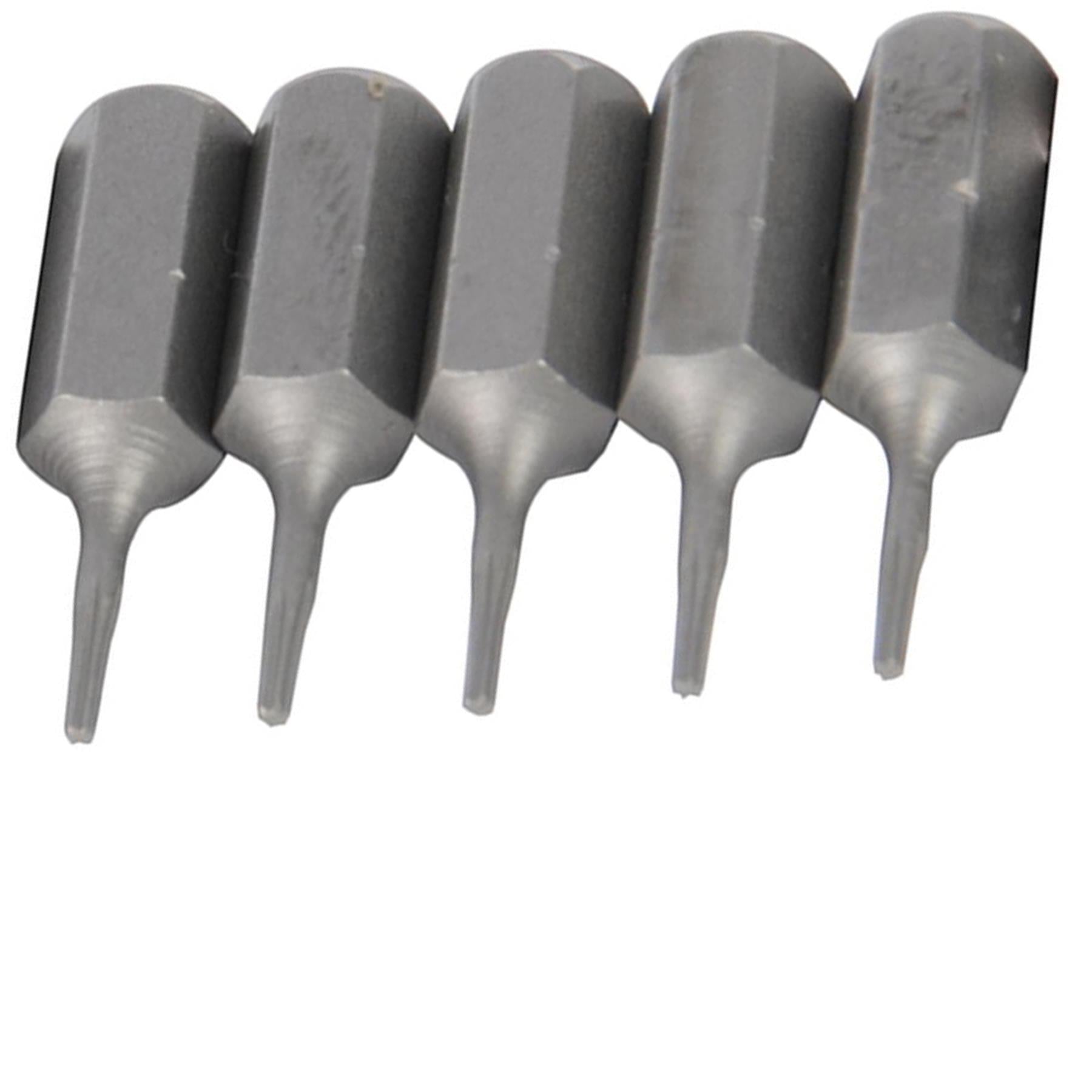 10 PACK- T4 TRX/TORX Star Chrome Vanadium Screwdriver Bits- ¼” Hex Steel Shank