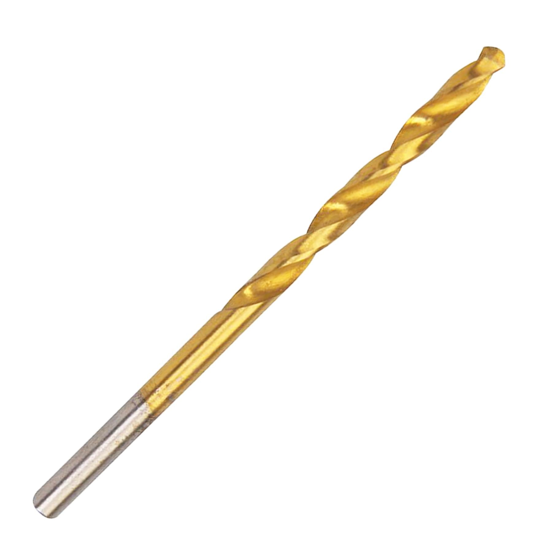 2Pk Hss Titanium-Coated Drill Bits 4.0mm Durable High Speed Metal Wood Plastic