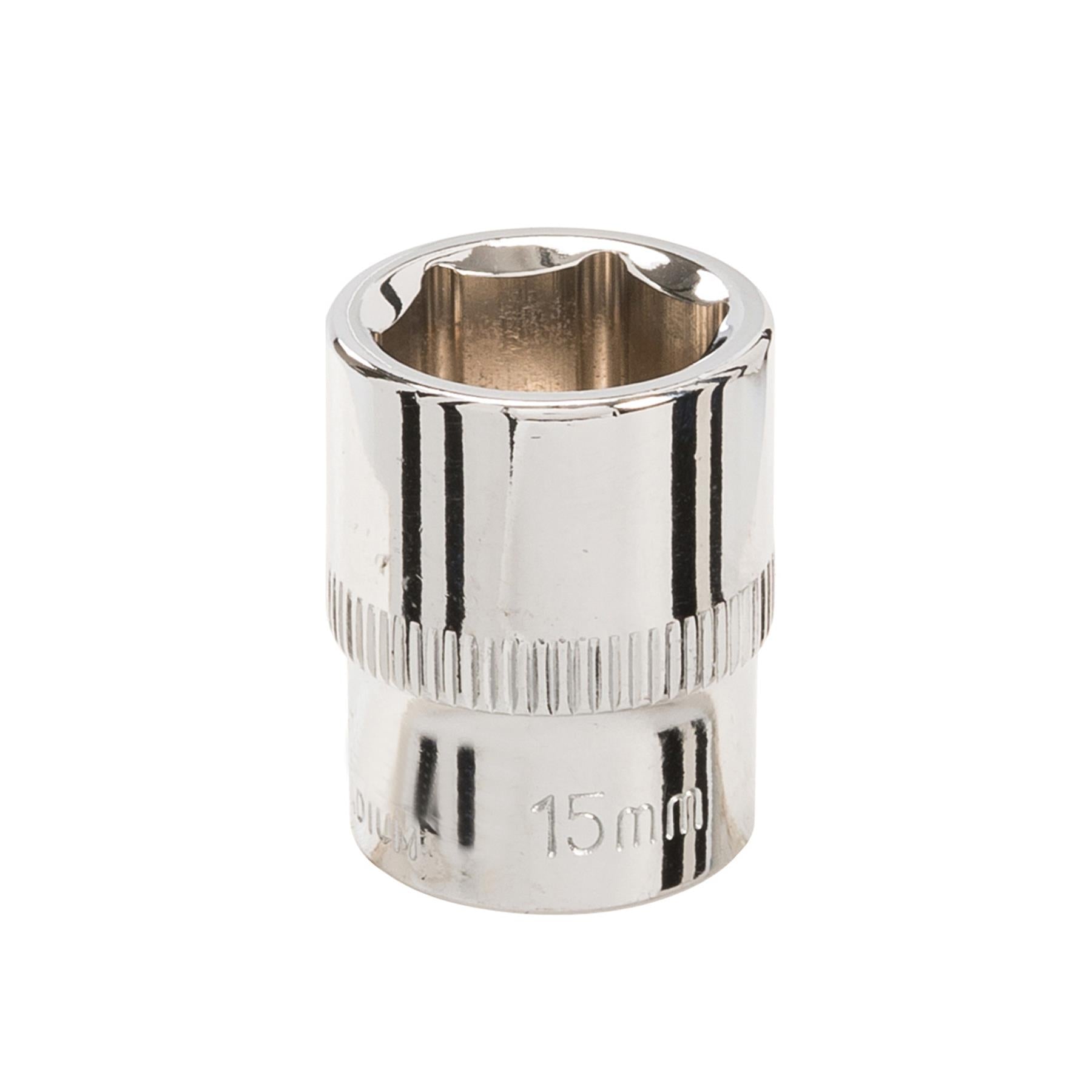 Socket 3/8" Drive Metric Hex Square 15mm Individual Hex Polished Crv Tool