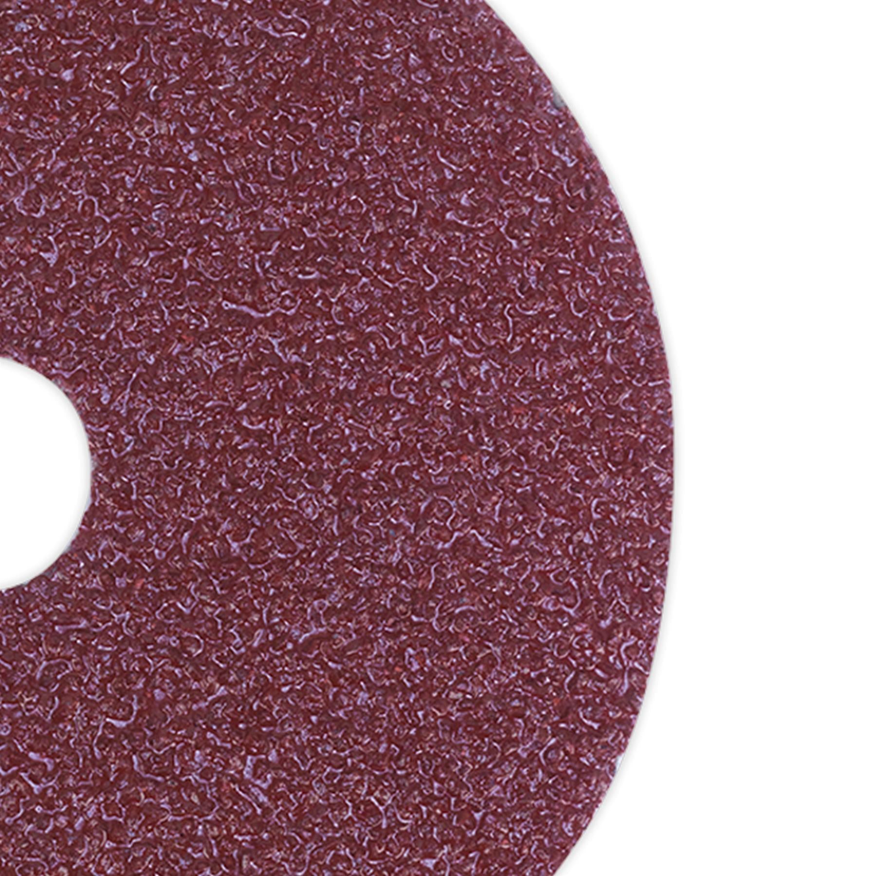 Sealey Sanding Disc Fibre Backed �100mm 36Grit Pack of 25