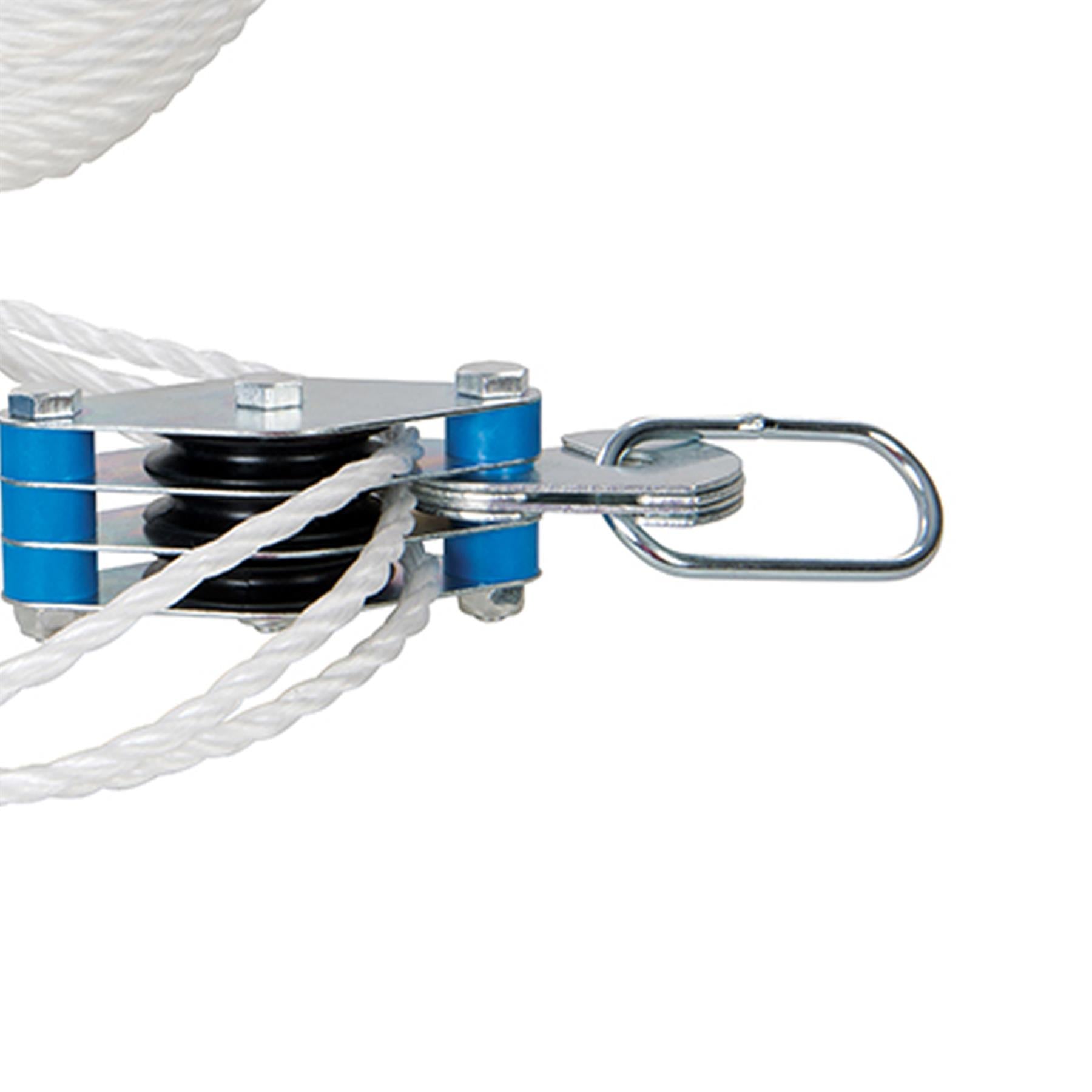 Cable Pulley Set 180Kg Lifting Cargo 19.8M Cord Workshop Zinc Plated Quality