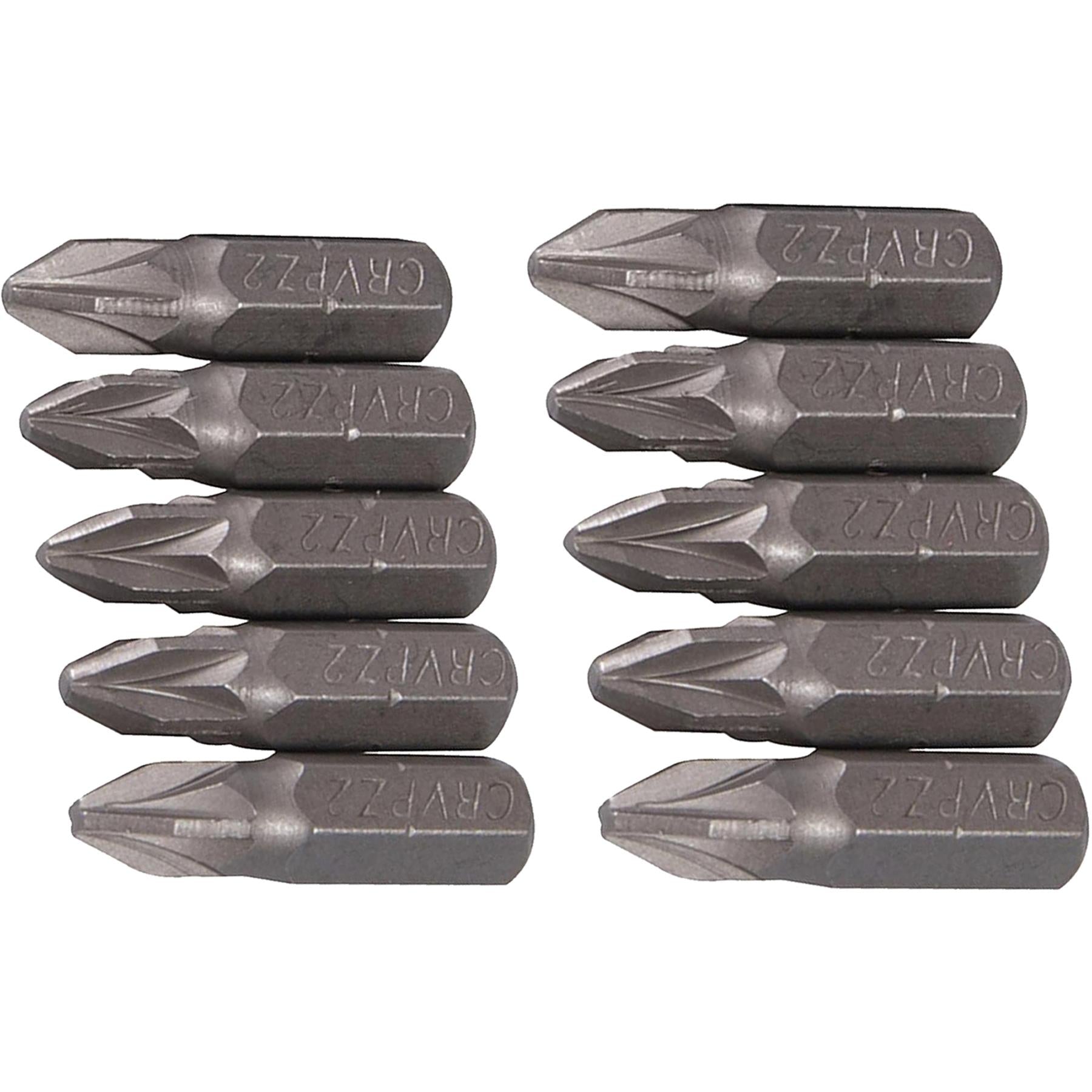 CR-V STEEL POZIDRIV SCREWDRIVER INSERT BITS Extra Tough Driver Screw PZ2