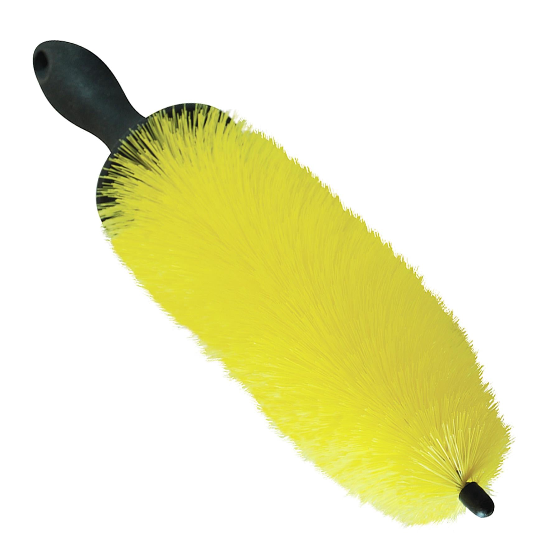 Grille & Wheel Brush - 370mm For Steel & Alloy Wheels Soft-Grip Handle