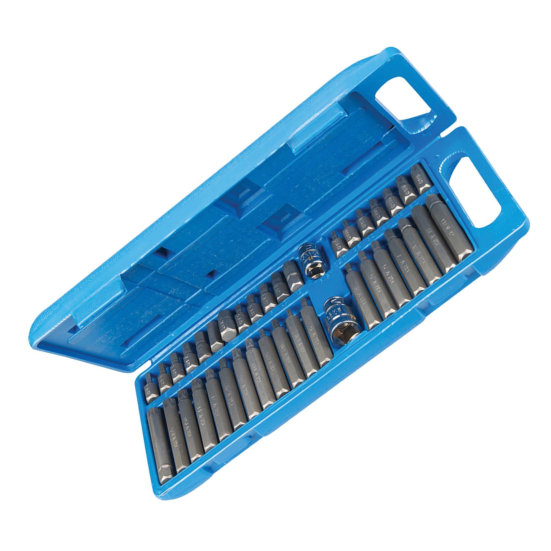 40Pce Hex, Torx & Spline Bit Set With Impact Screwdrivers And Ratchets