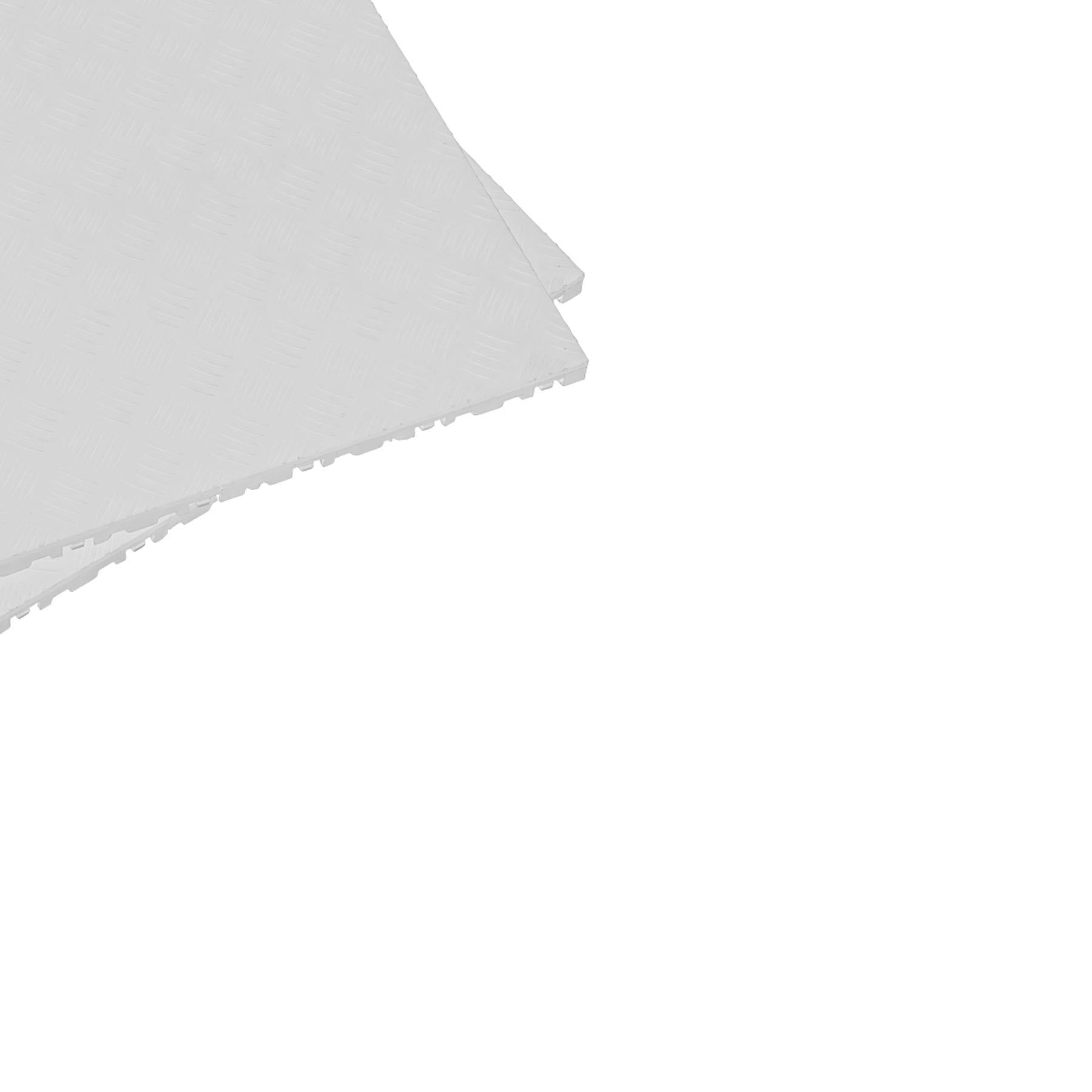 Sealey Polypropylene Floor Tile-White Treadplate 400x400mm Pk of 9