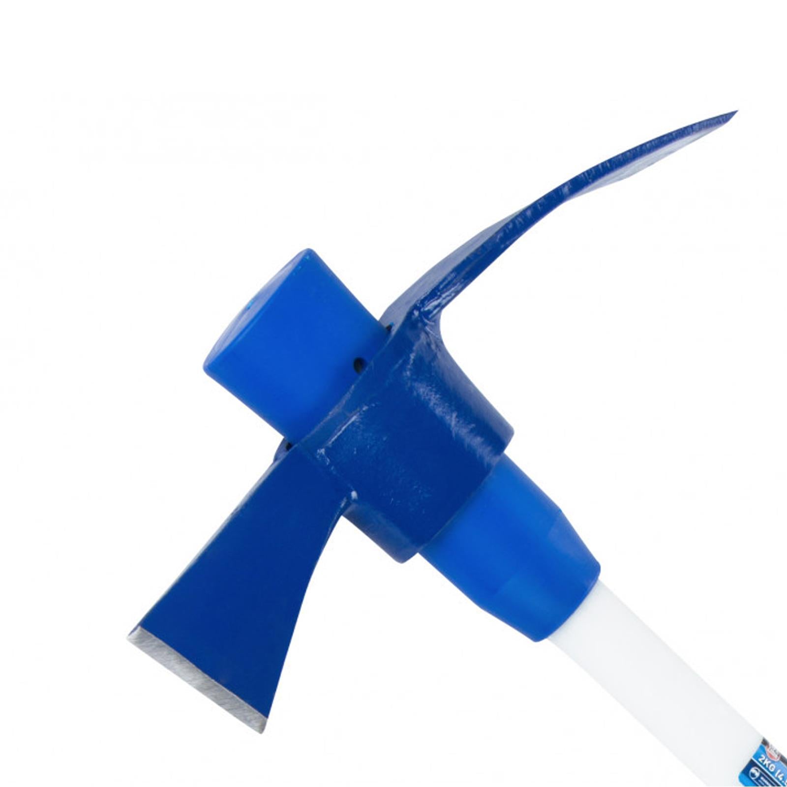 Bluespot 4.5lb Pick Axe Heat Treated Carbon Steel Head Long Fibreglass Handle Pickaxe