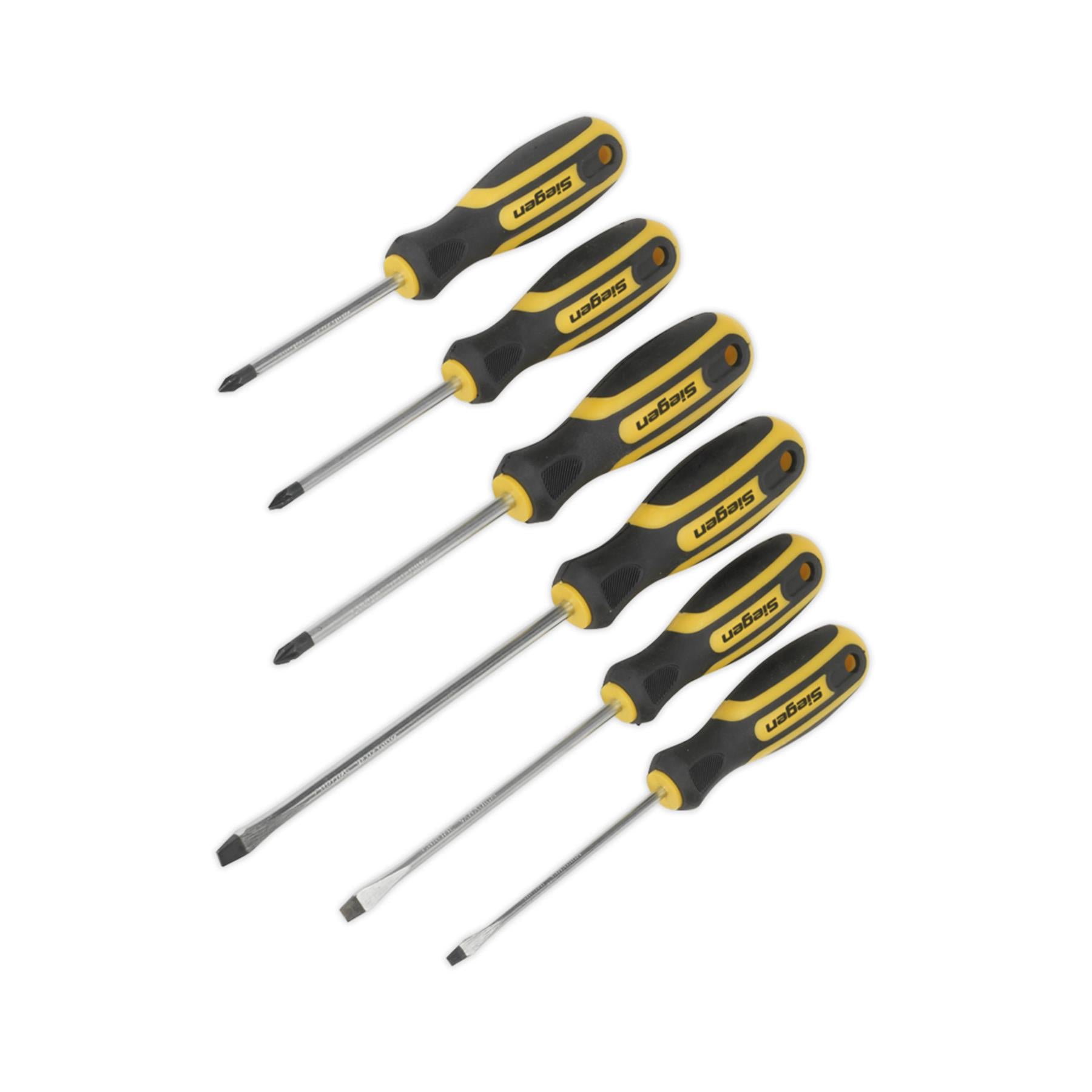 Sealey Soft Grip Screwdriver Set 6pc