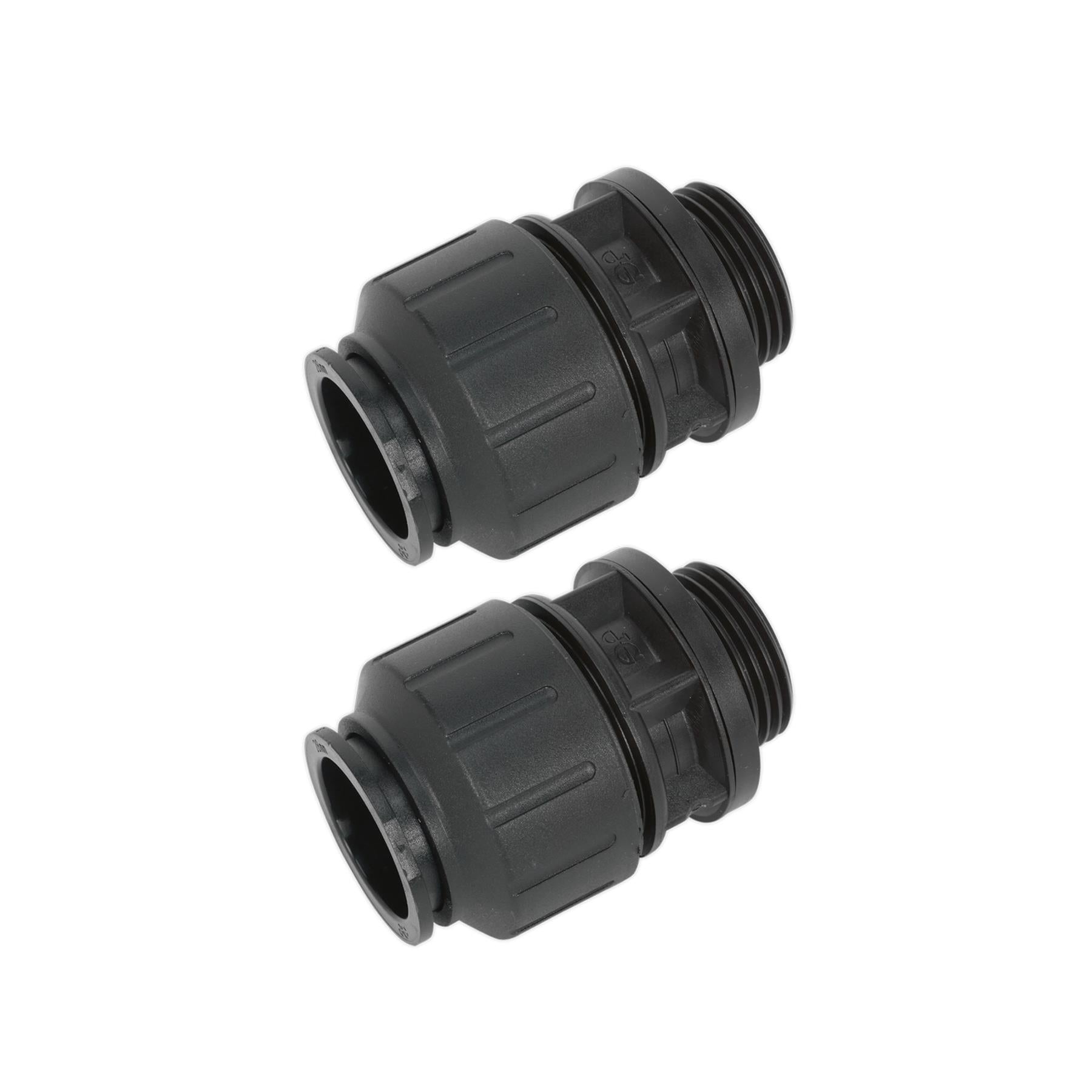 Sealey Straight Adaptor 28mm 1"BSP Pack of 2 (Speedfit - PM012818E)