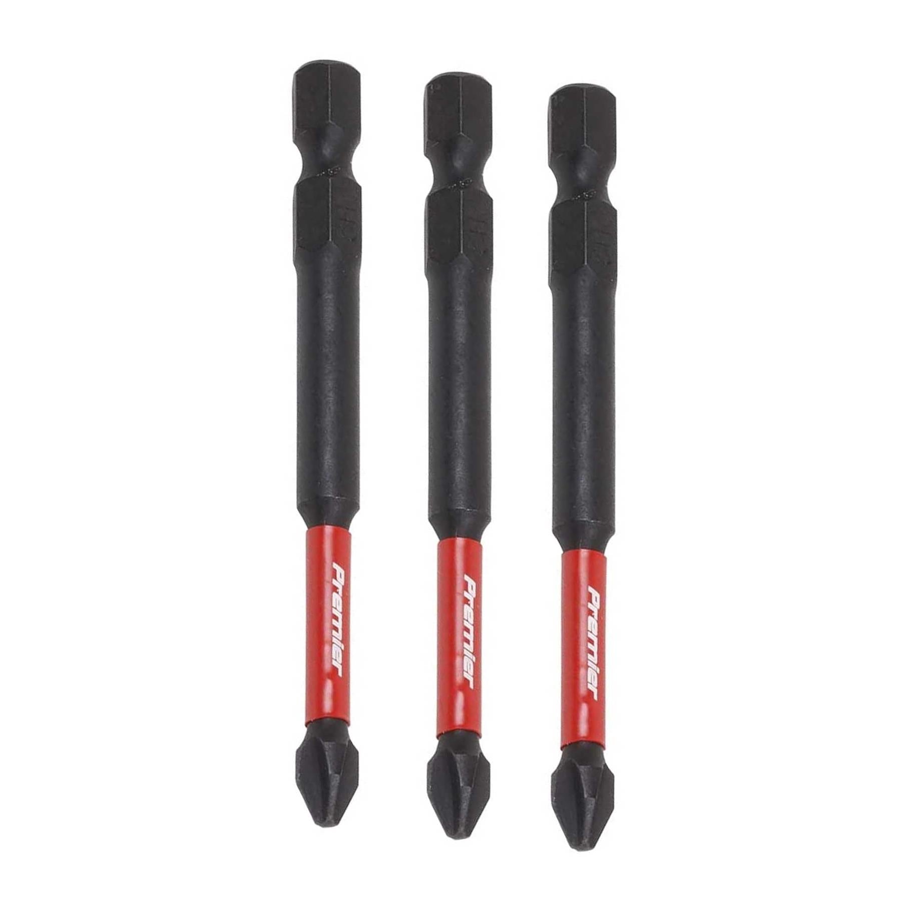 Phillips #3 Impact Power Tool Bits 75mm - 3pc