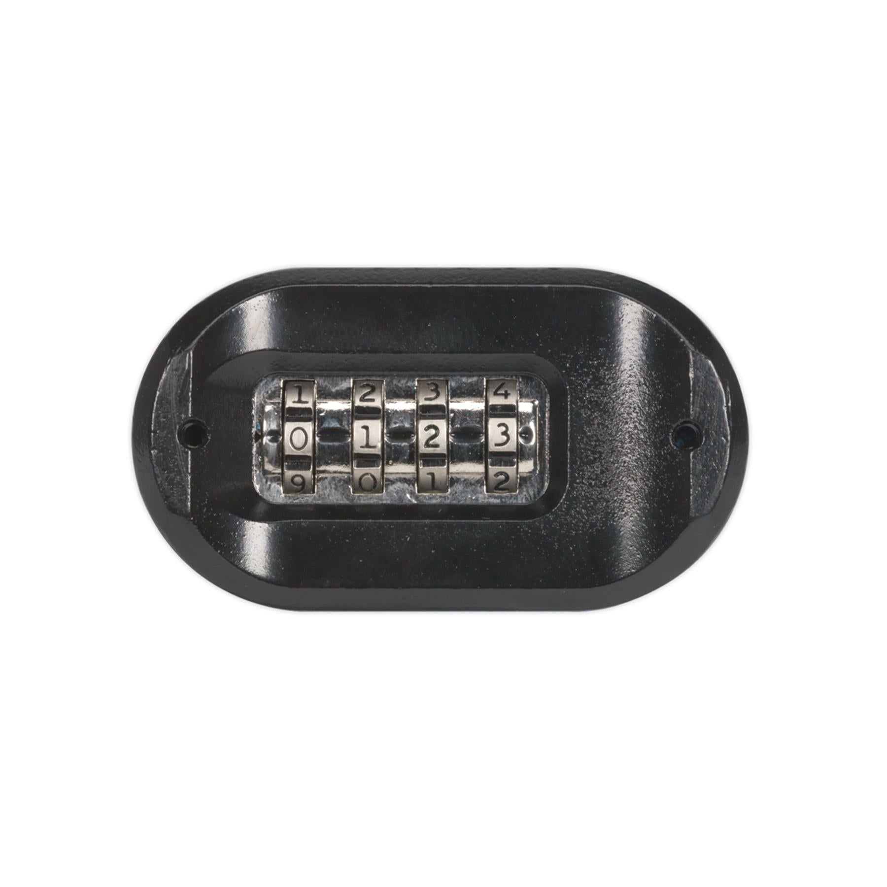 Sealey Steel Body Combination Padlock Shrouded Shackle 62mm