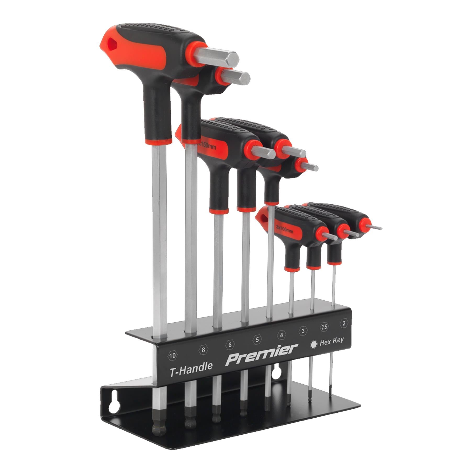 Sealey Ball-End Hex Key Set 8pc T-Handle Metric
