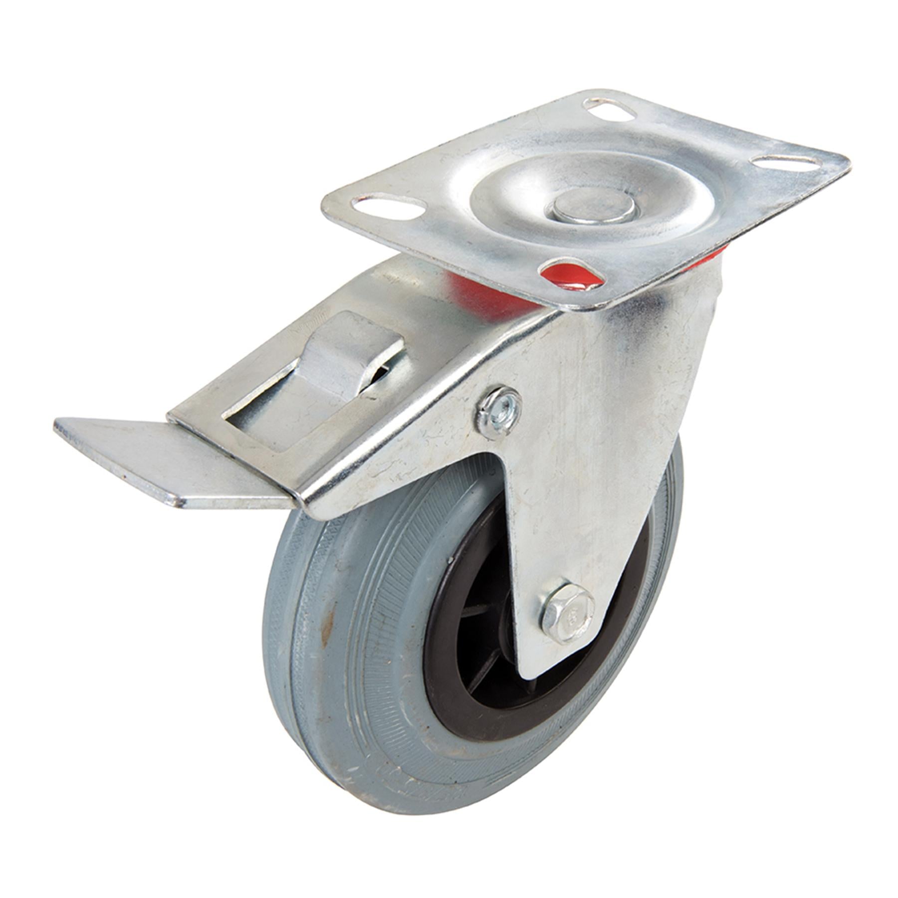 Heavy Duty Swivel Rubber Castor Caster Wheels Cart Wheel 125mm 12 PC