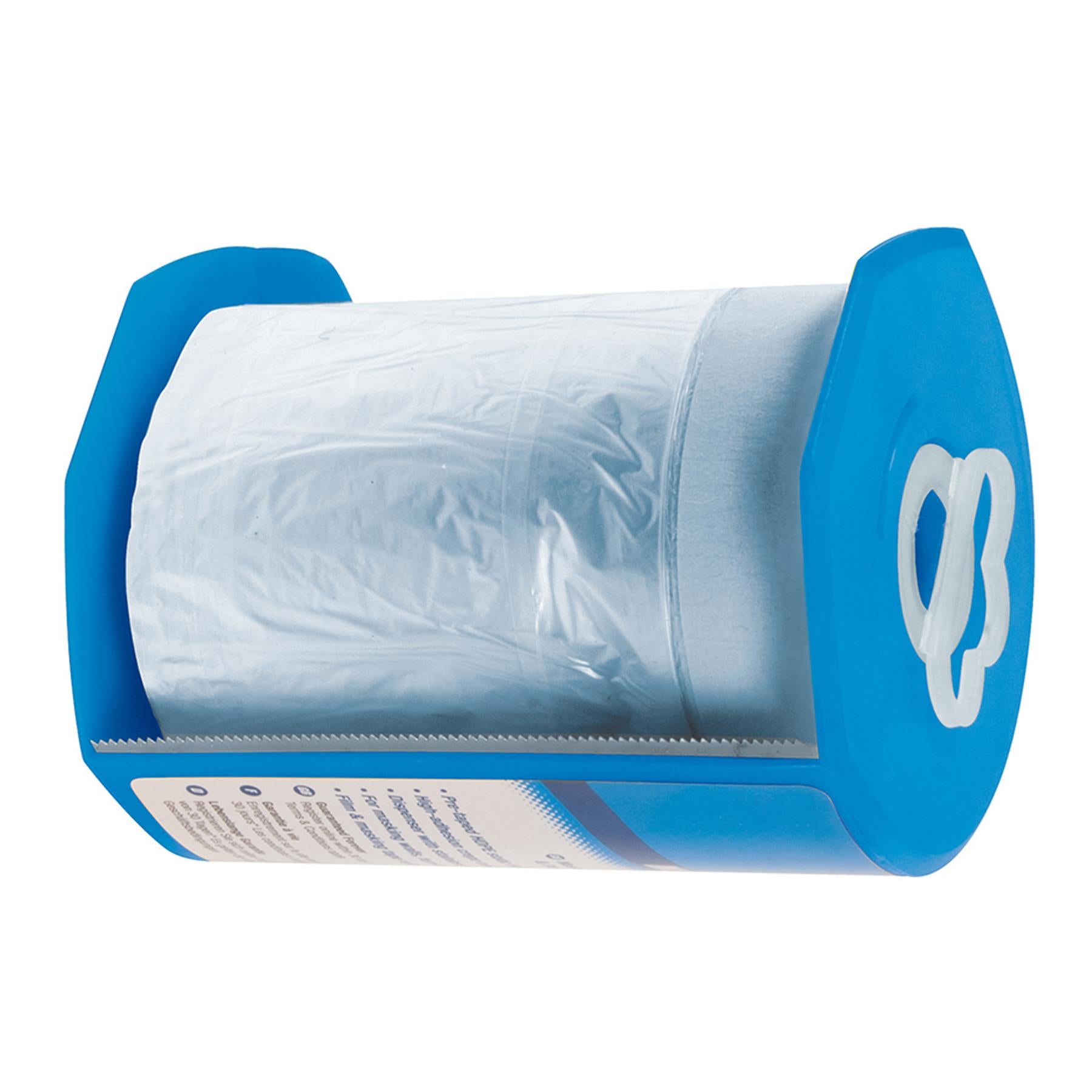 Masking And Shield Tape & Dispenser 550mm x 33m Polythene Dust Sheet Film - 10pk