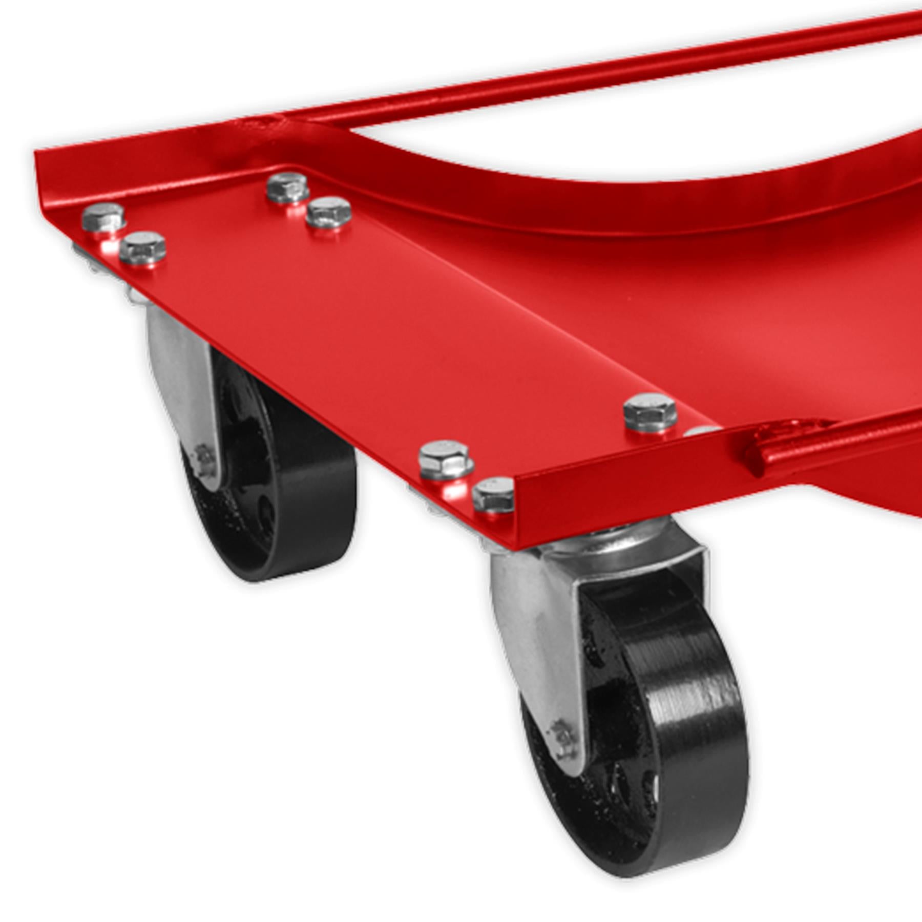 Sealey Wheel Dolly Set 454kg Capacity Two Pressed Steel Wheel Dollies