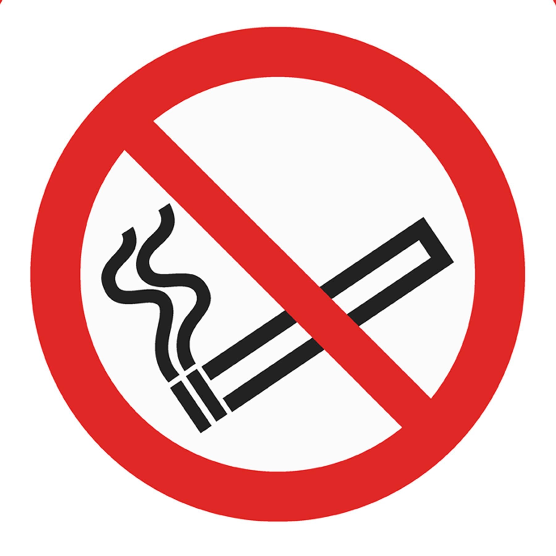 Sealey Safety Sign - No Smoking (On Premises) - Self-Adhes -Pack of 10