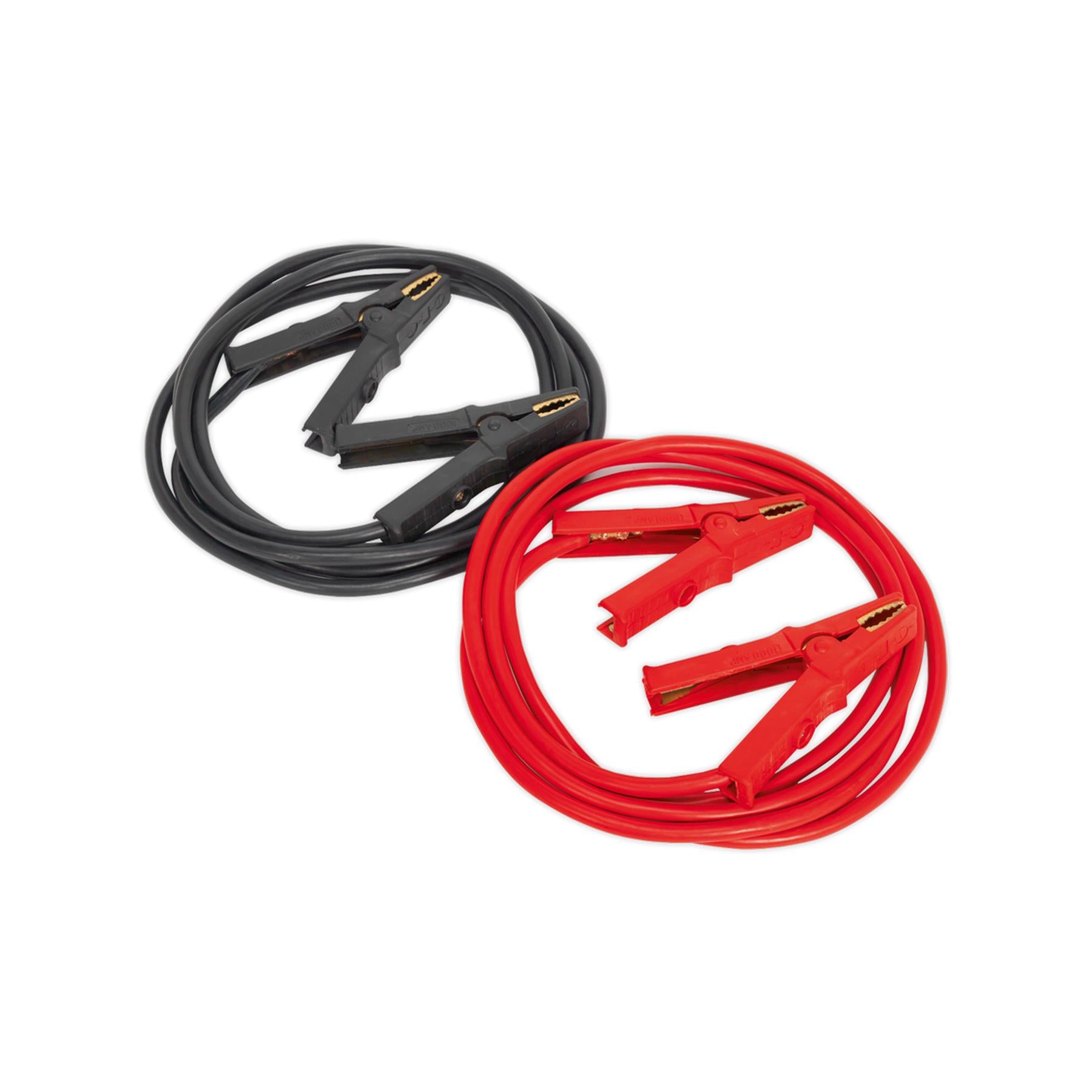 Sealey Heavy-Duty Booster Cables 40mm x 5m 600A Aluminium Cable Power Transfer