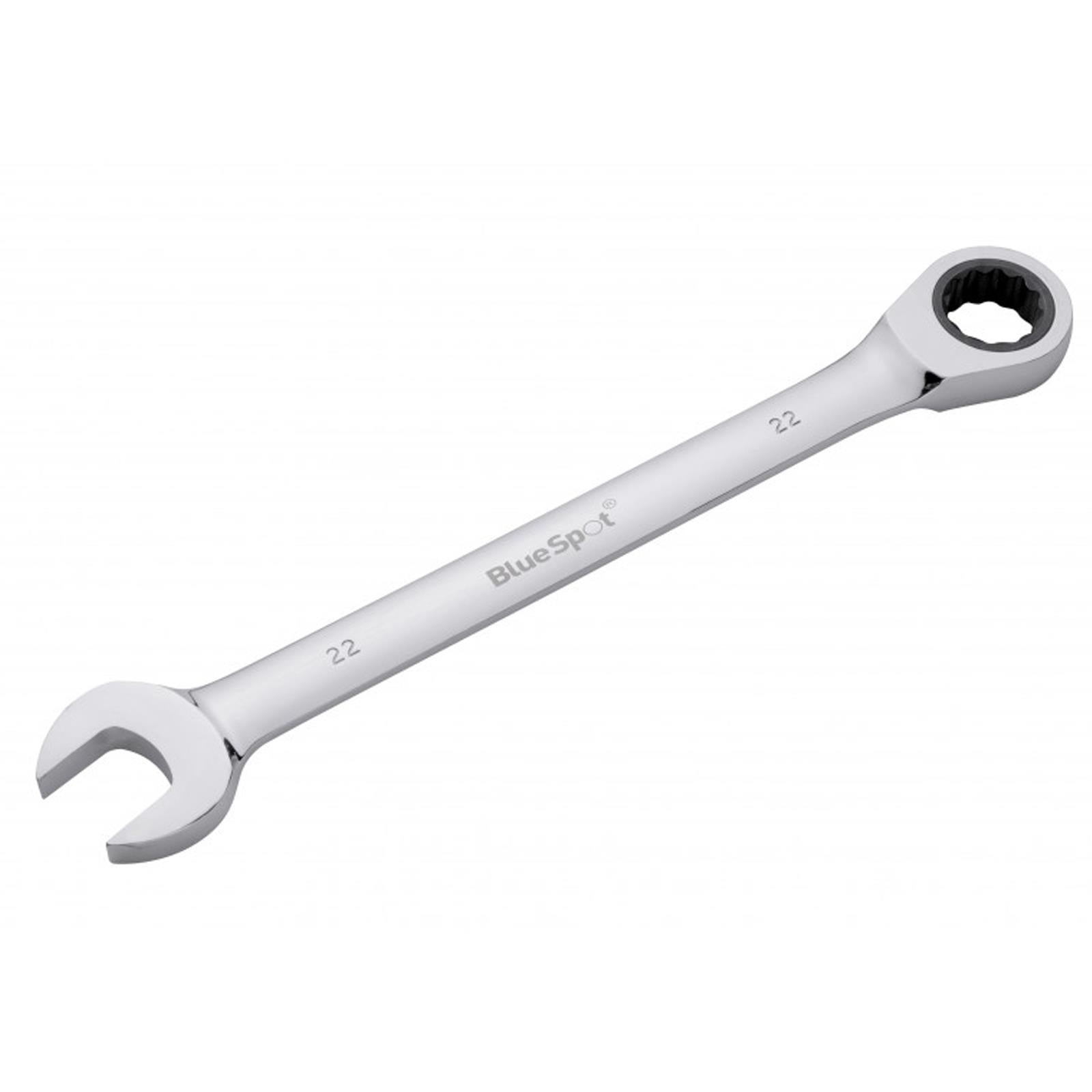 BlueSpot Fixed Head Ratchet Spanner 22mm Metric Chrome Vanadium Spanner