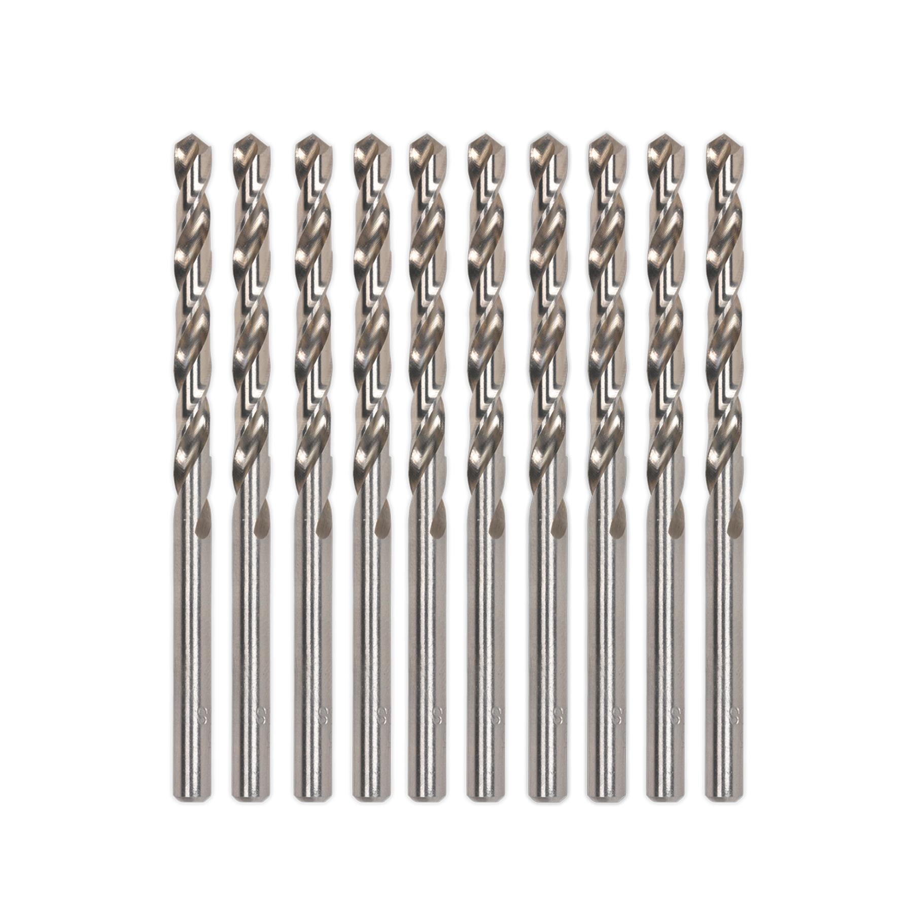 Sealey HSS Fully Ground Drill Bit 8mm Pack of 10