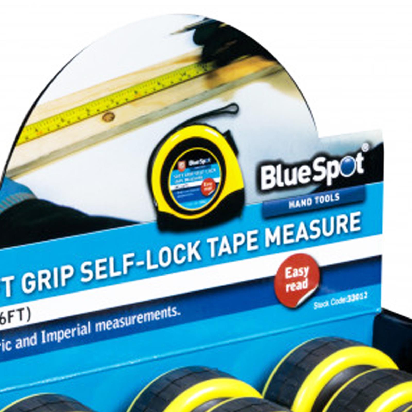 BlueSpot 5 M Meter Measuring Measure Tape Retractable Metal Lock Mechanism 16Ft Tools