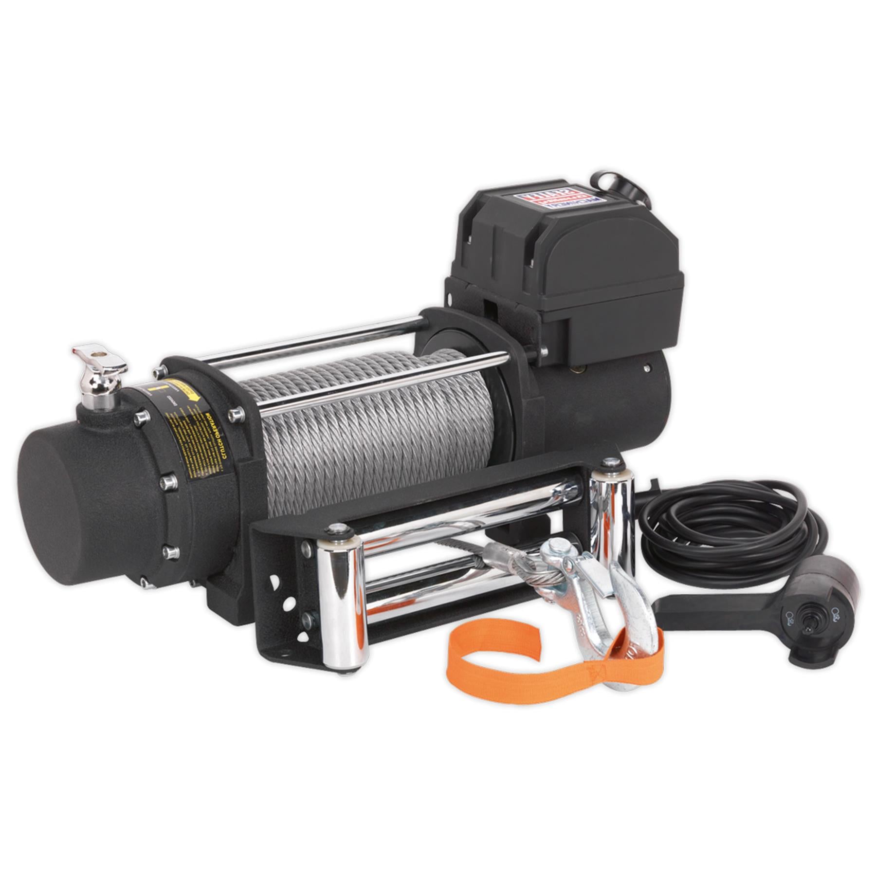 Sealey Self Recovery Winch 5450kg (12000lb) Line Pull 12V