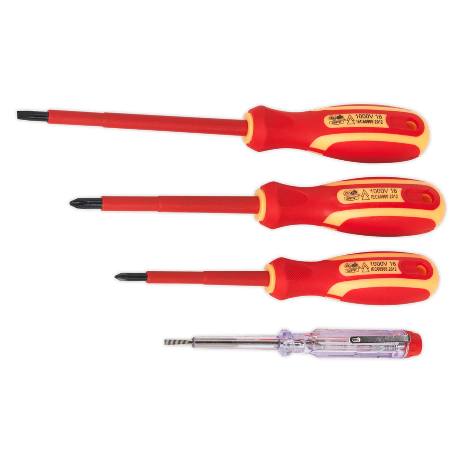 Sealey Electrician's Screwdriver Set 4pc VDE Approved