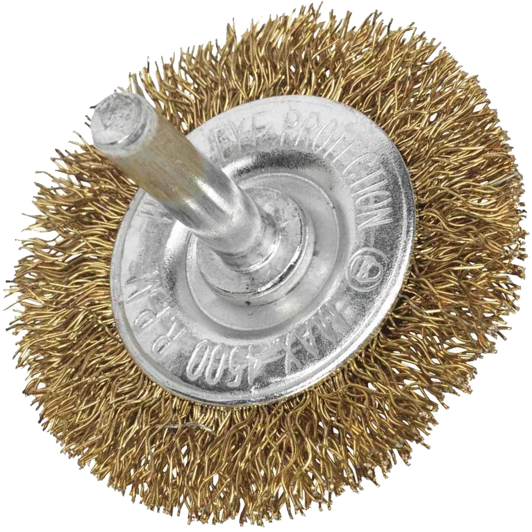 Sealey Flat Wire Brush 50mm with 6mm Shaft