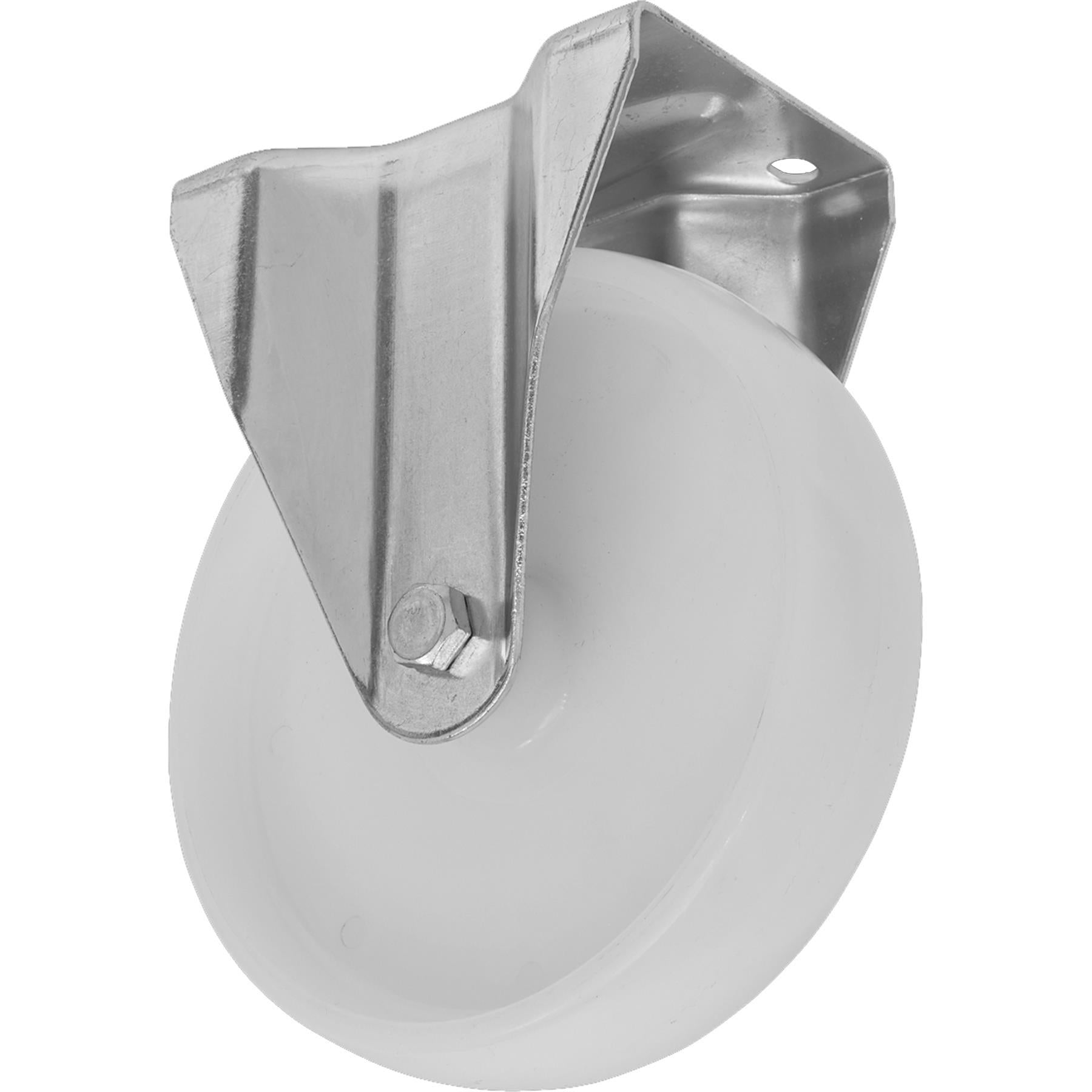 Sealey Heavy-Duty Nylon Castor Wheel Fixed Plate 80mm