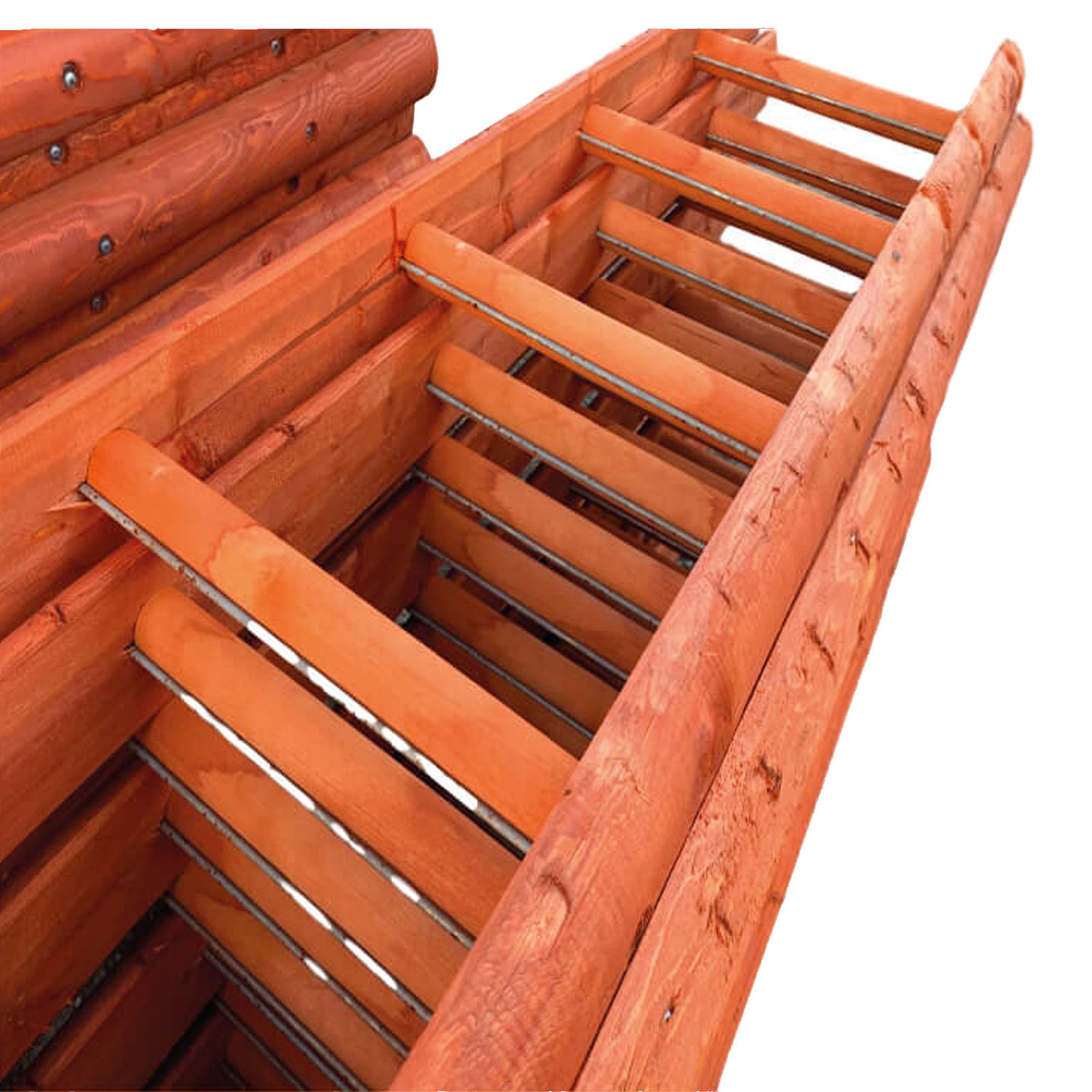 Dapetz Timber Pole Ladder 15 Rung Ladder 4m