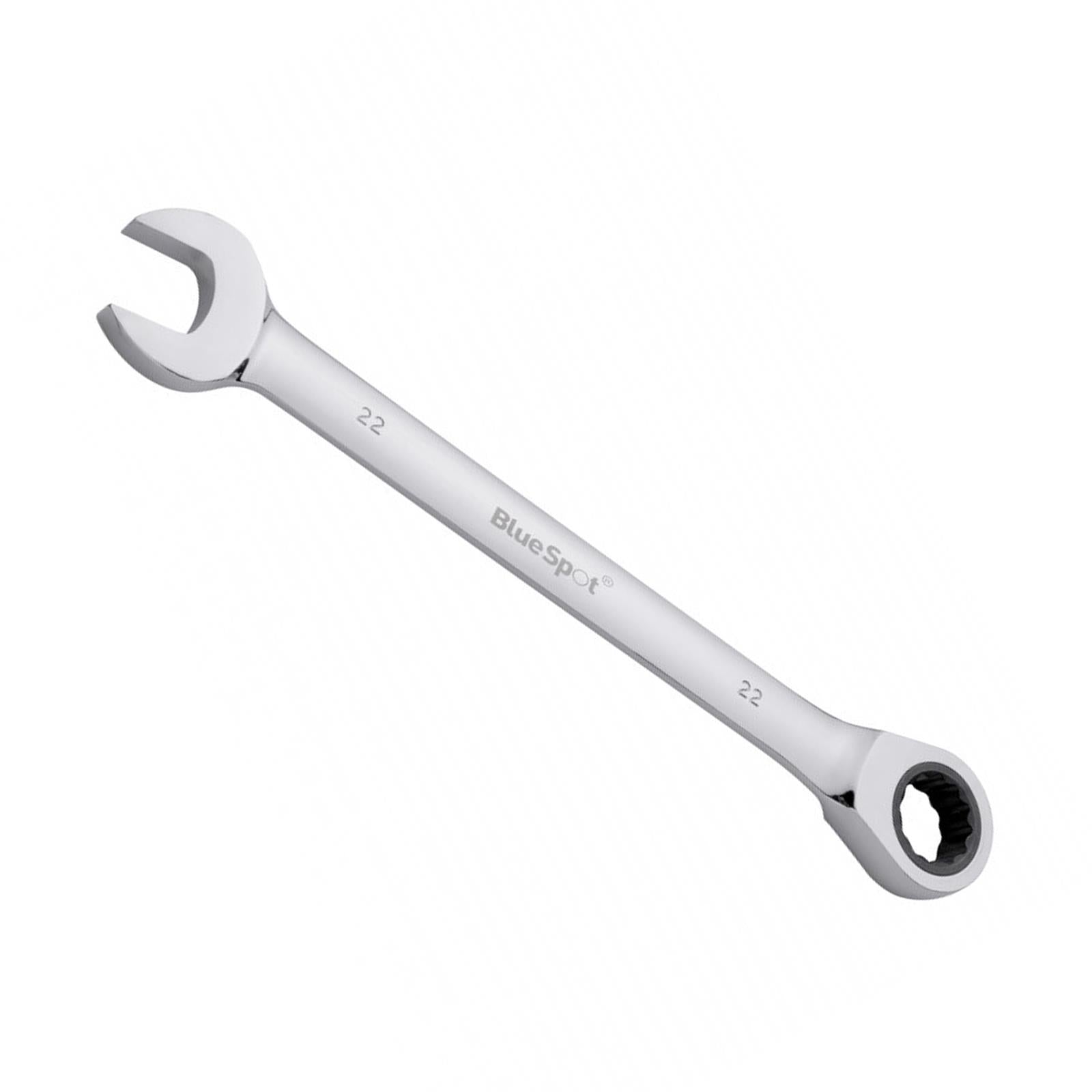 BlueSpot Fixed Head Ratchet Spanner 22mm Metric Chrome Vanadium Spanner