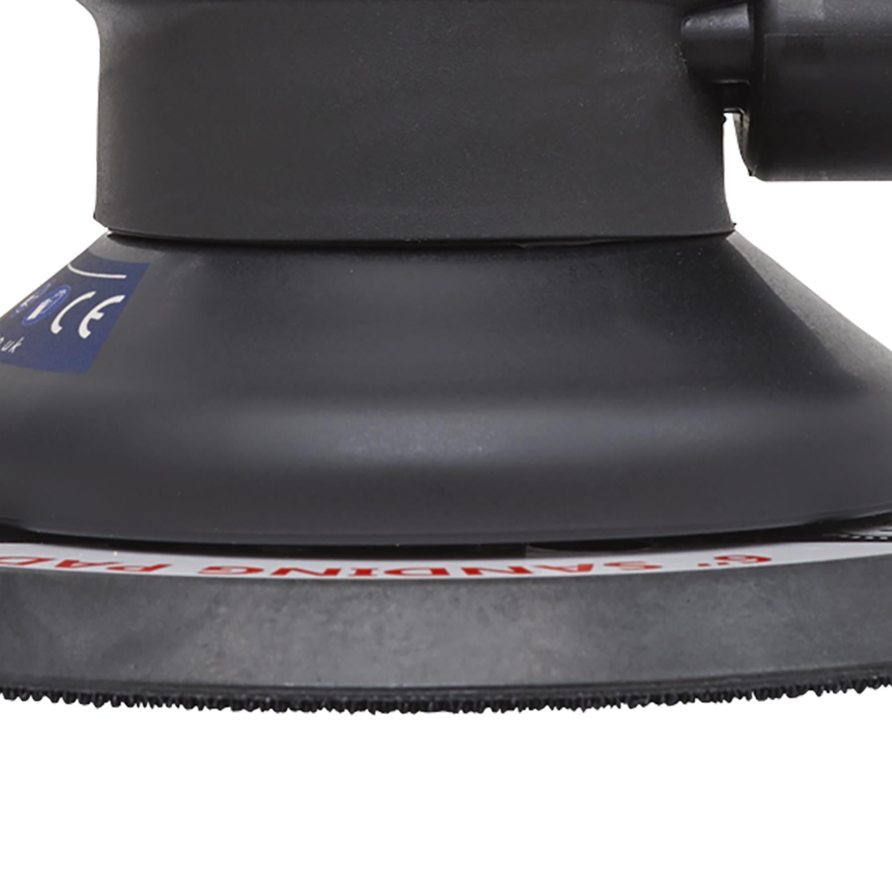Sealey Air Palm Orbital Sander 150mm Soft Rubber Handgrip
