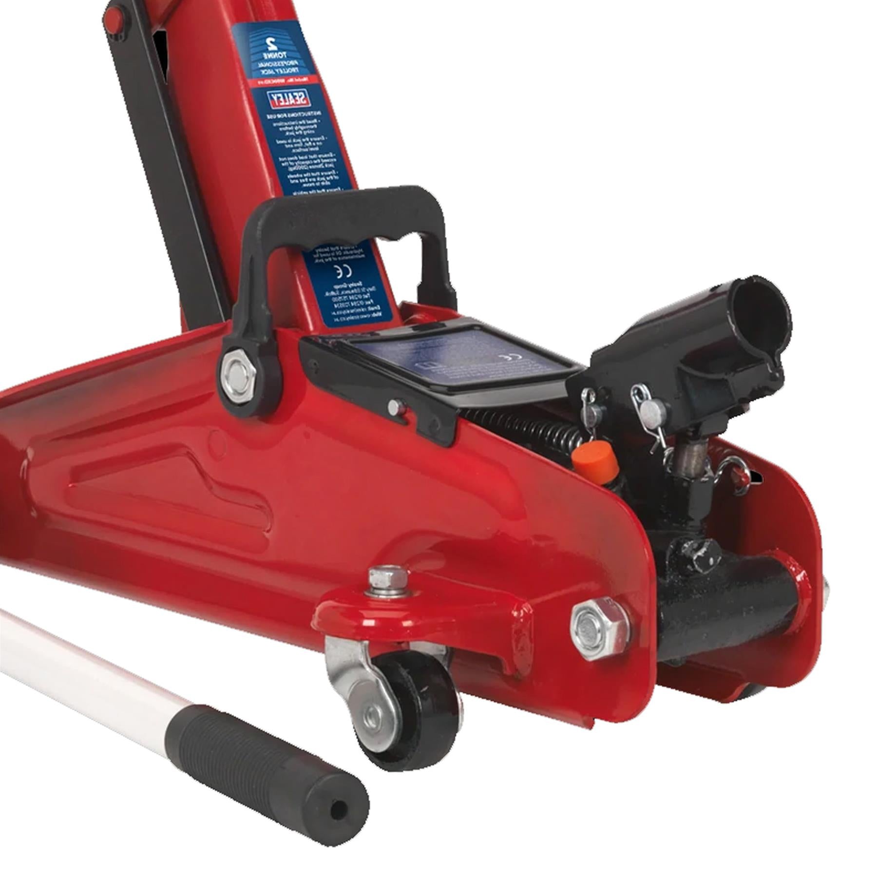 Sealey Trolley Jack 2tonne Short Chassis with Storage Case