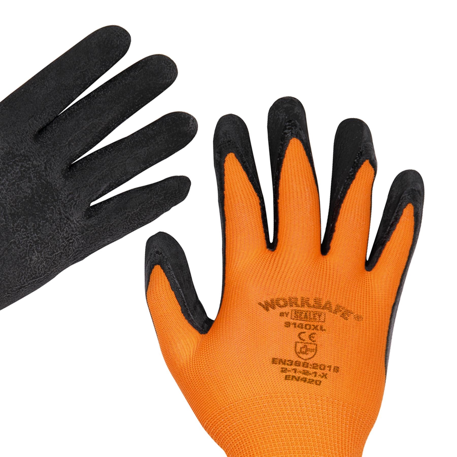 Sealey Foam Latex Gloves (Large) - Pack of 6 Pairs