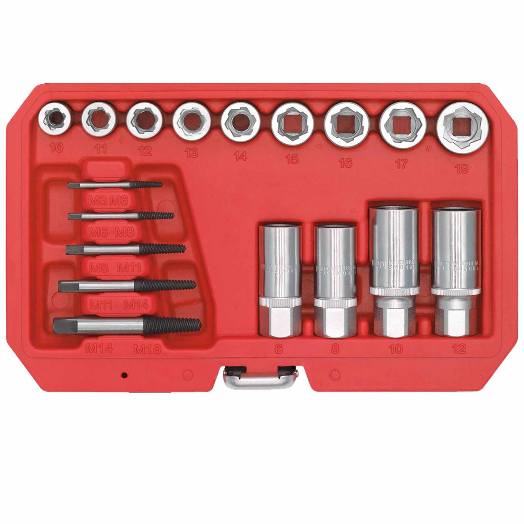 Sealey Bolt, Stud & Screw Extractor Set 18pc