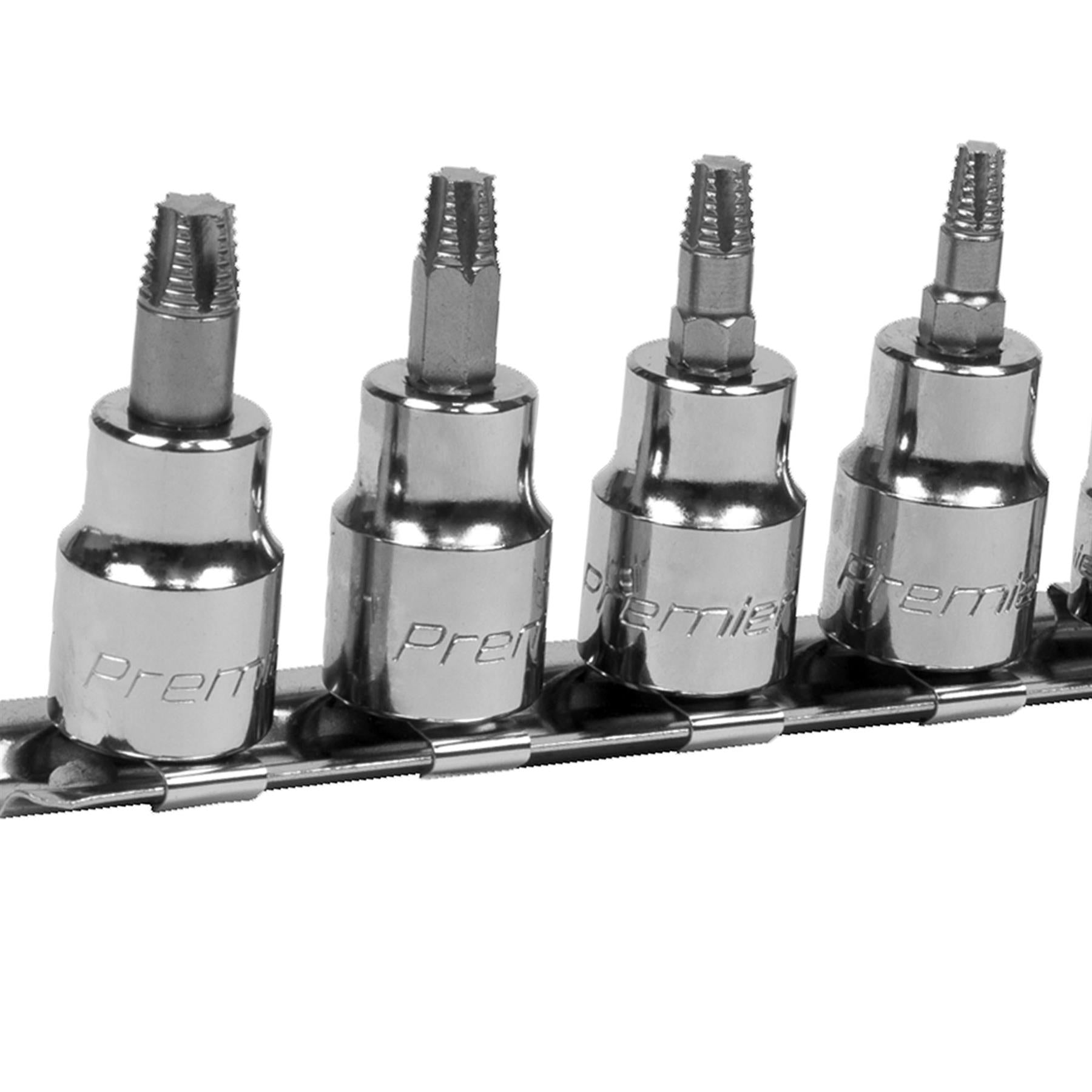 Sealey TRX-Star* Socket Bit Set Lock-On 7pc 1/4" & 3/8"Sq Drive