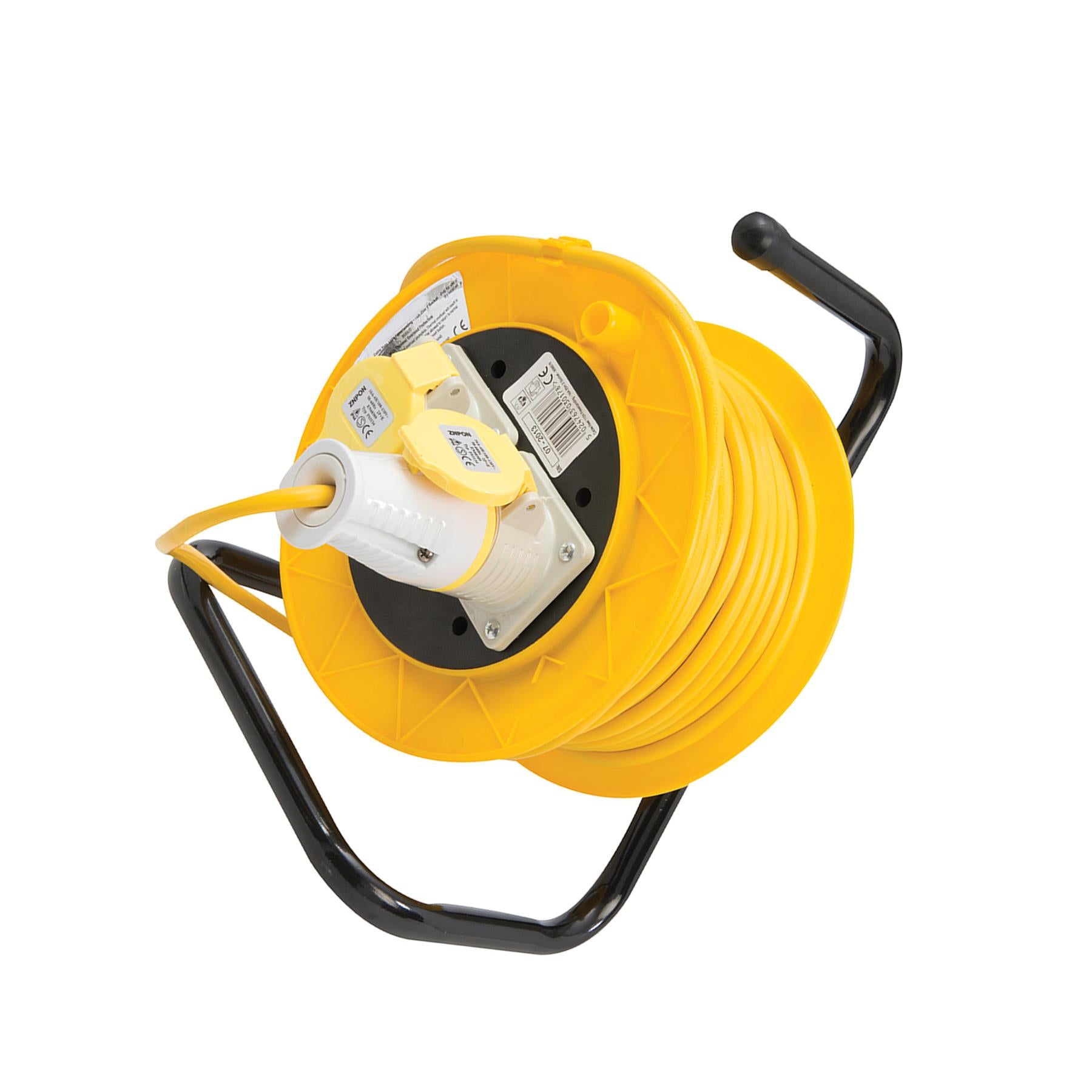 Cable Reel 110V 25 M 16A Freestanding 2 Socket Building Maximum Load 16A