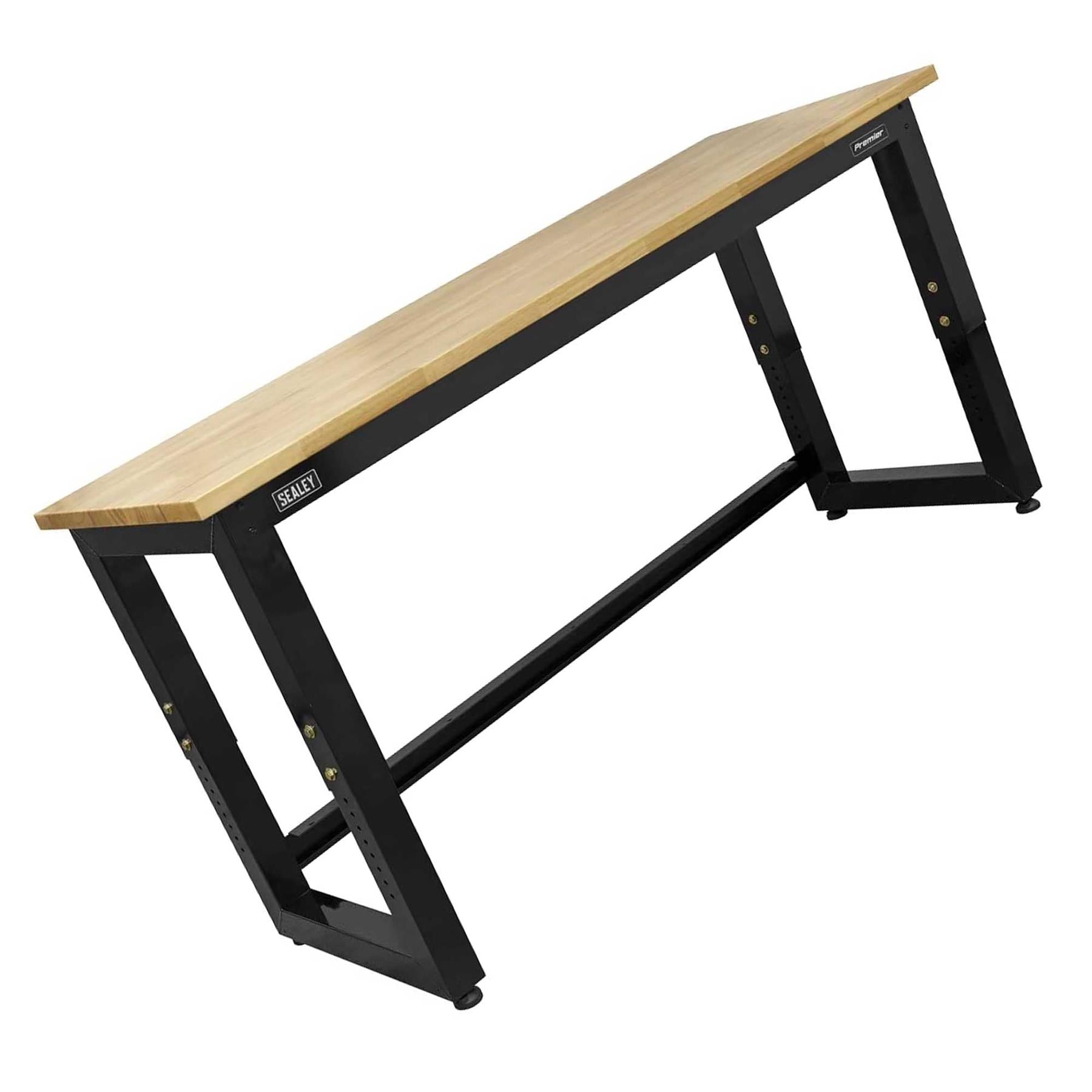 Sealey Steel Adjustable Workbench with Wooden Worktop 1830mm - Heavy-Duty