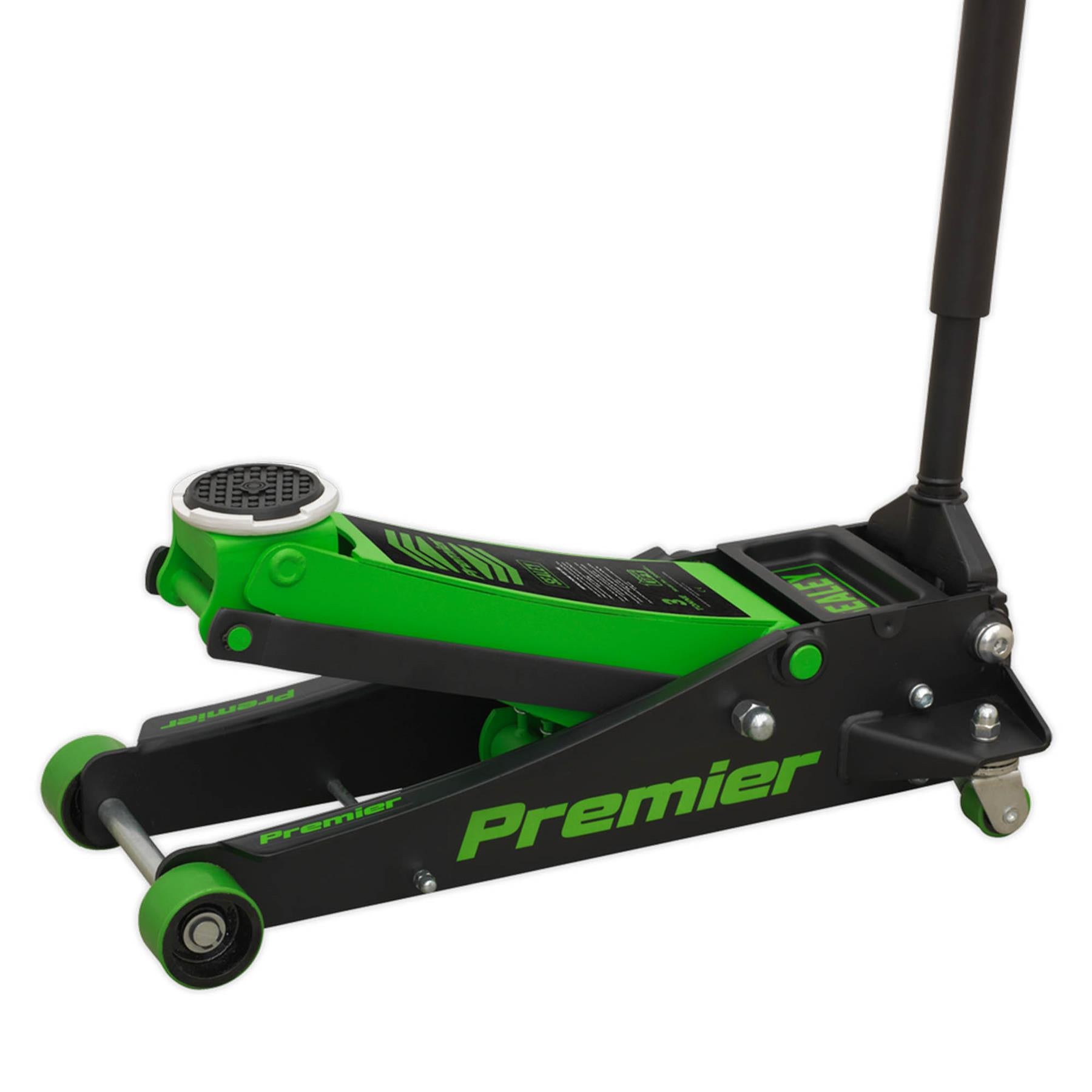 Sealey Trolley Jack 3tonne Rocket Lift Green Garage Workshop DIY