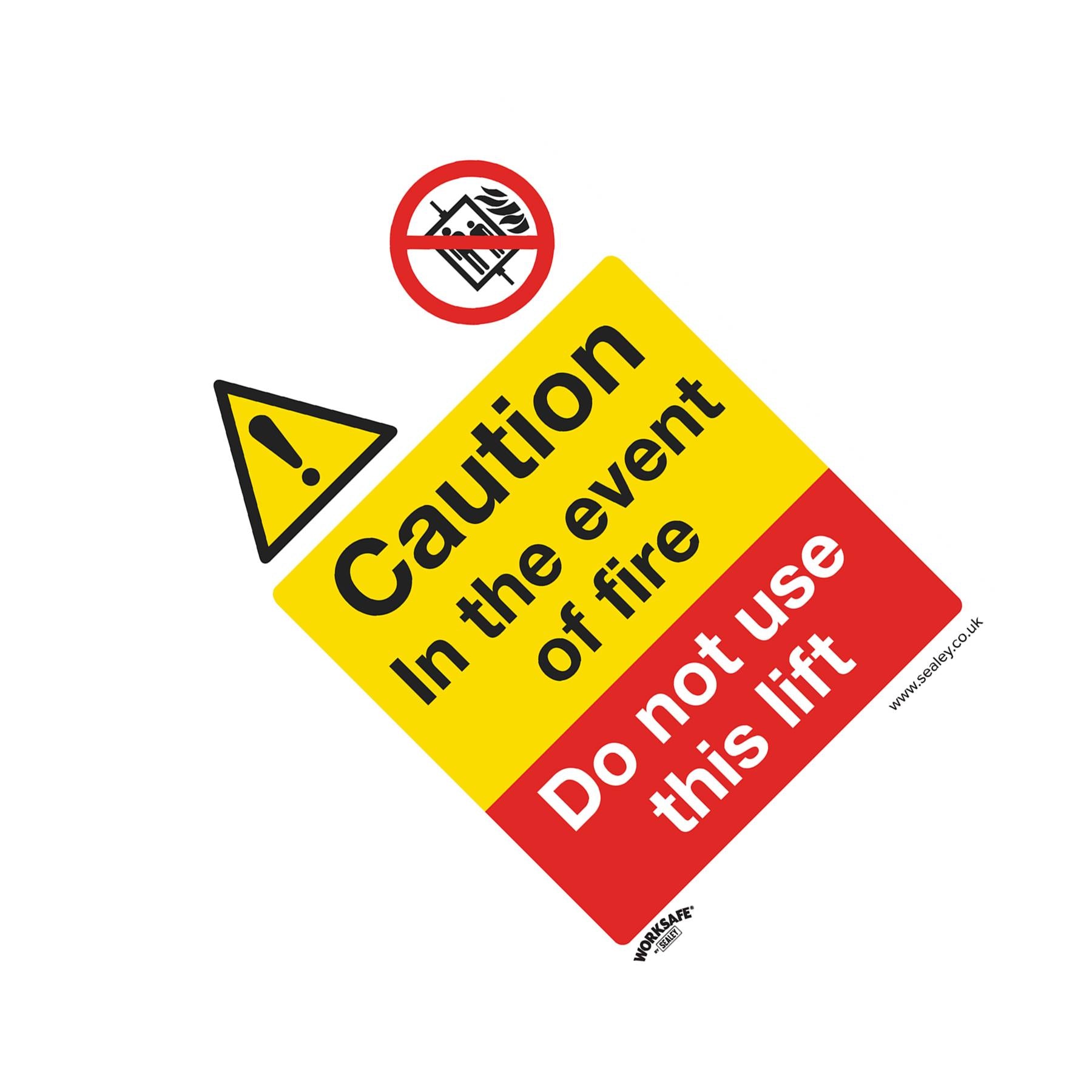 Sealey Safety Sign - Caution Do Not Use Lift - Self-Adhesive. Pk of 10