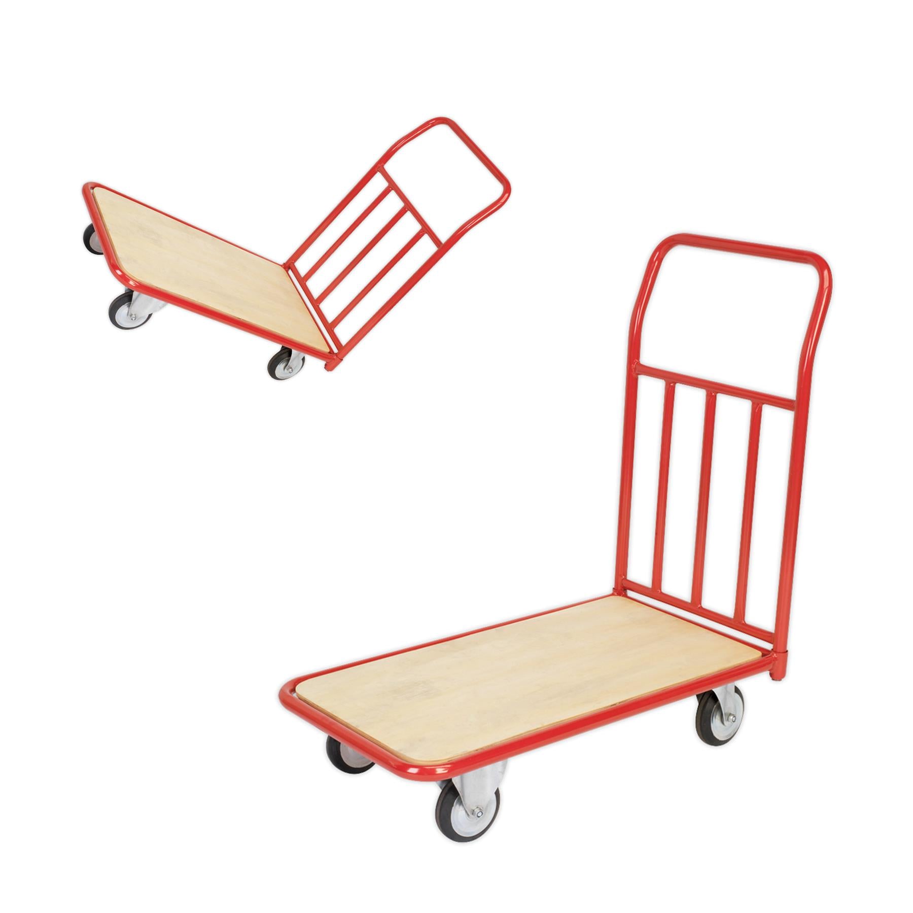 Sealey Platform Truck 250kg Capacity Heavy-Duty Tubular Steel Bumper