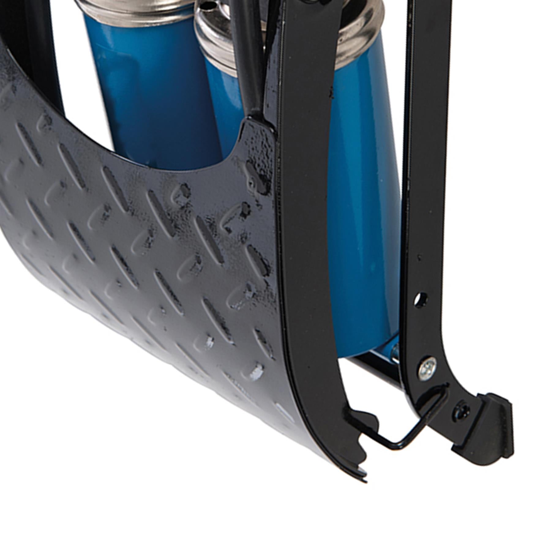 Foot Pump Heavy Duty Double Barrel 470cc High Air Output Metal Valve 550mm Hose